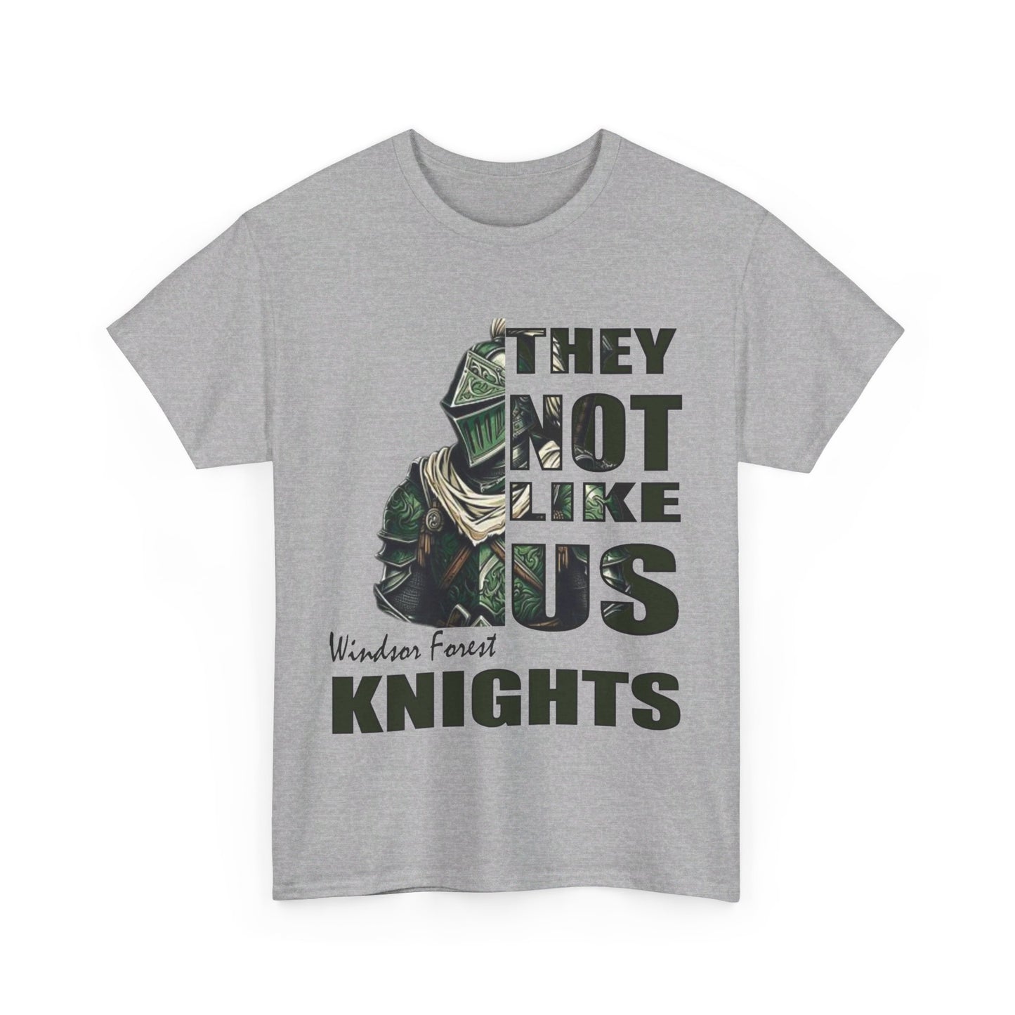 Unisex Heavy Cotton Tee "They Not Like Us" Windsor Forest Knights- Adult