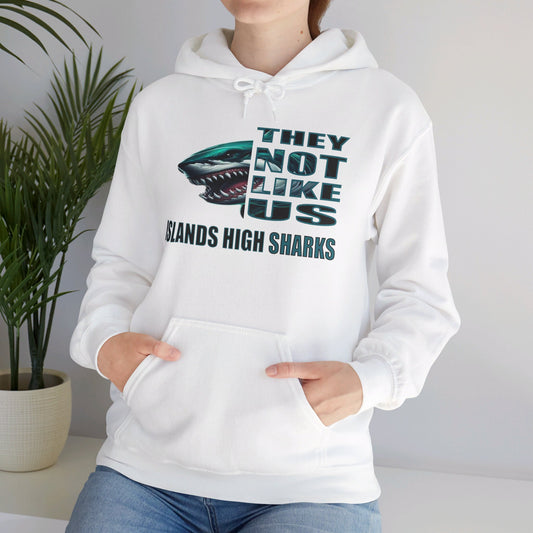 Unisex Heavy Blend™ Hooded Sweatshirt "They Not Like Us" Islands High Sharks-Adult