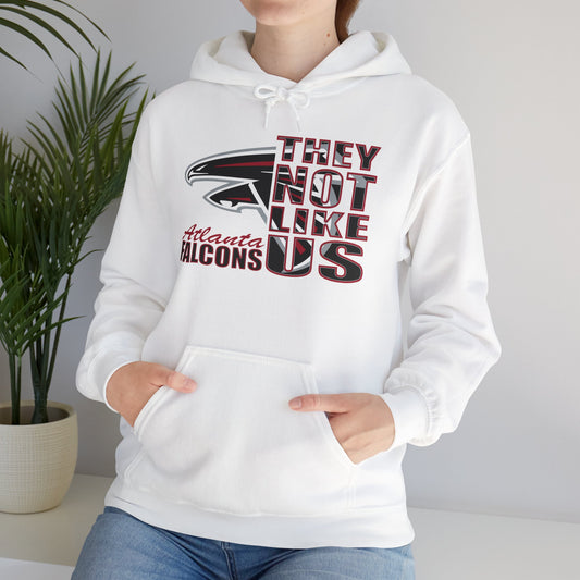 Unisex Heavy Blend™ Hooded Sweatshirt "They Not Like Us" Atlanta Falcons-White-Adult