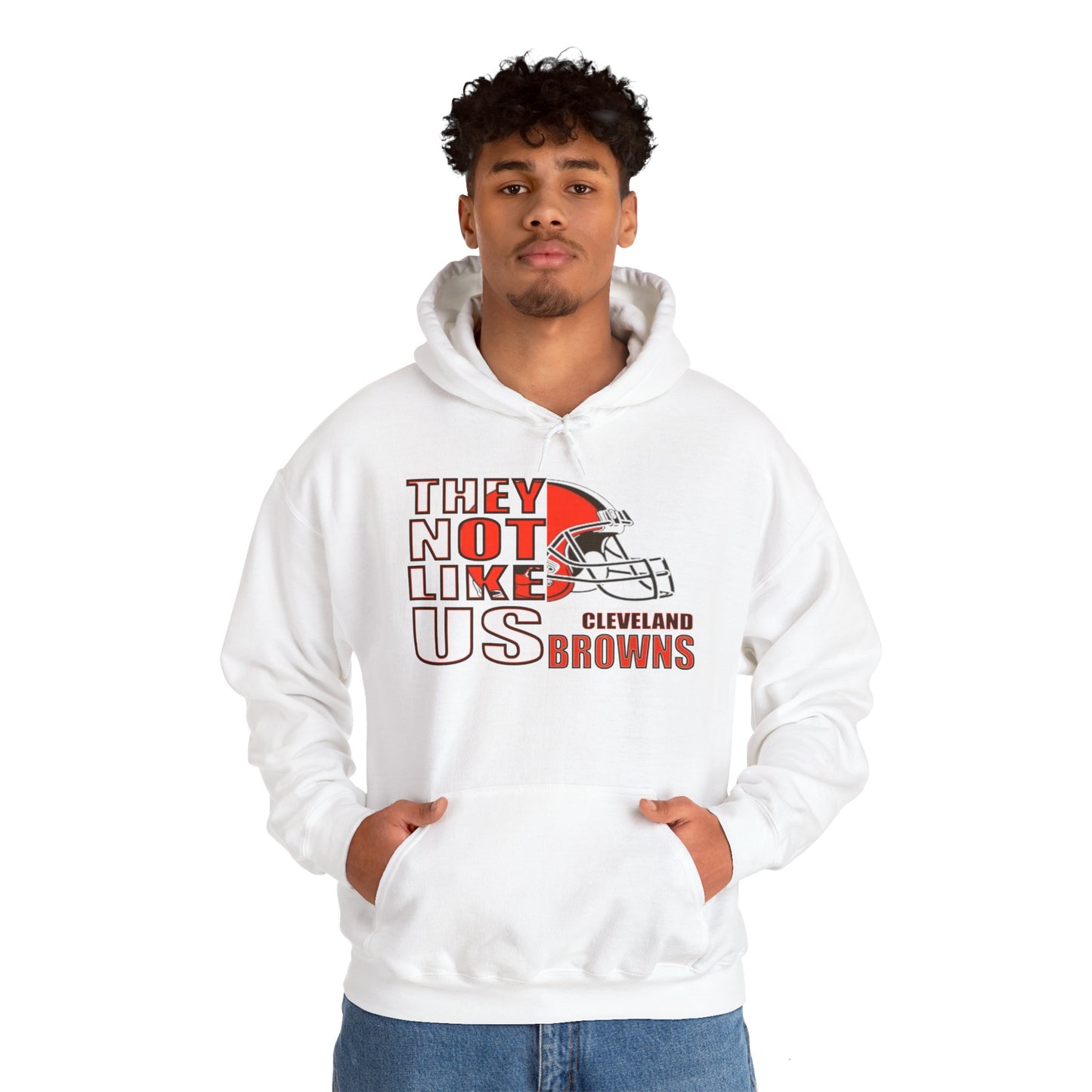 Unisex Heavy Blend™ Hooded Sweatshirt "They Not Like Us" Cleveland Browns-Adult