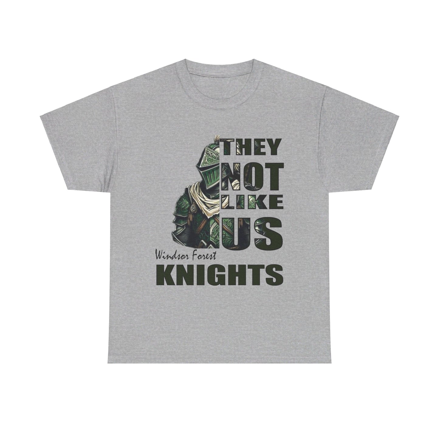 Unisex Heavy Cotton Tee "They Not Like Us" Windsor Forest Knights- Adult