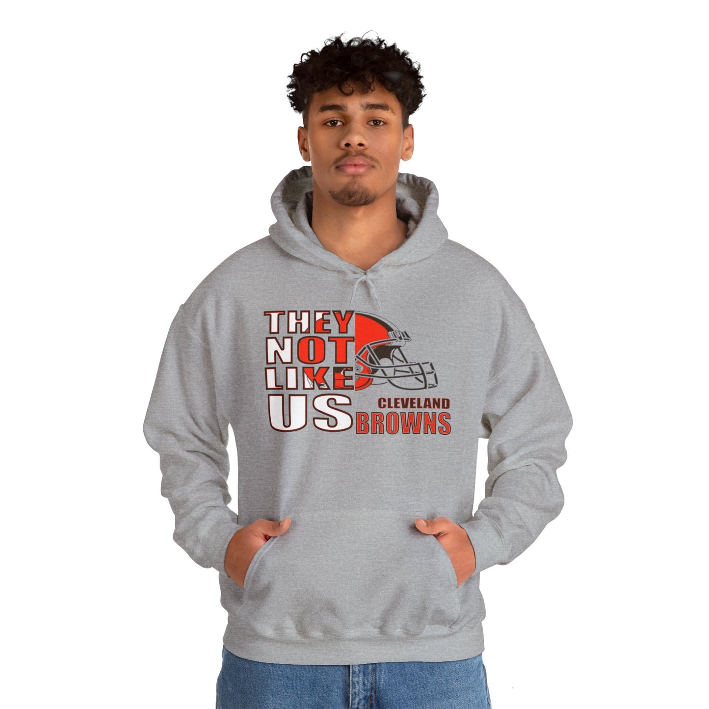 Unisex Heavy Blend™ Hooded Sweatshirt "They Not Like Us" Cleveland Browns-Adult