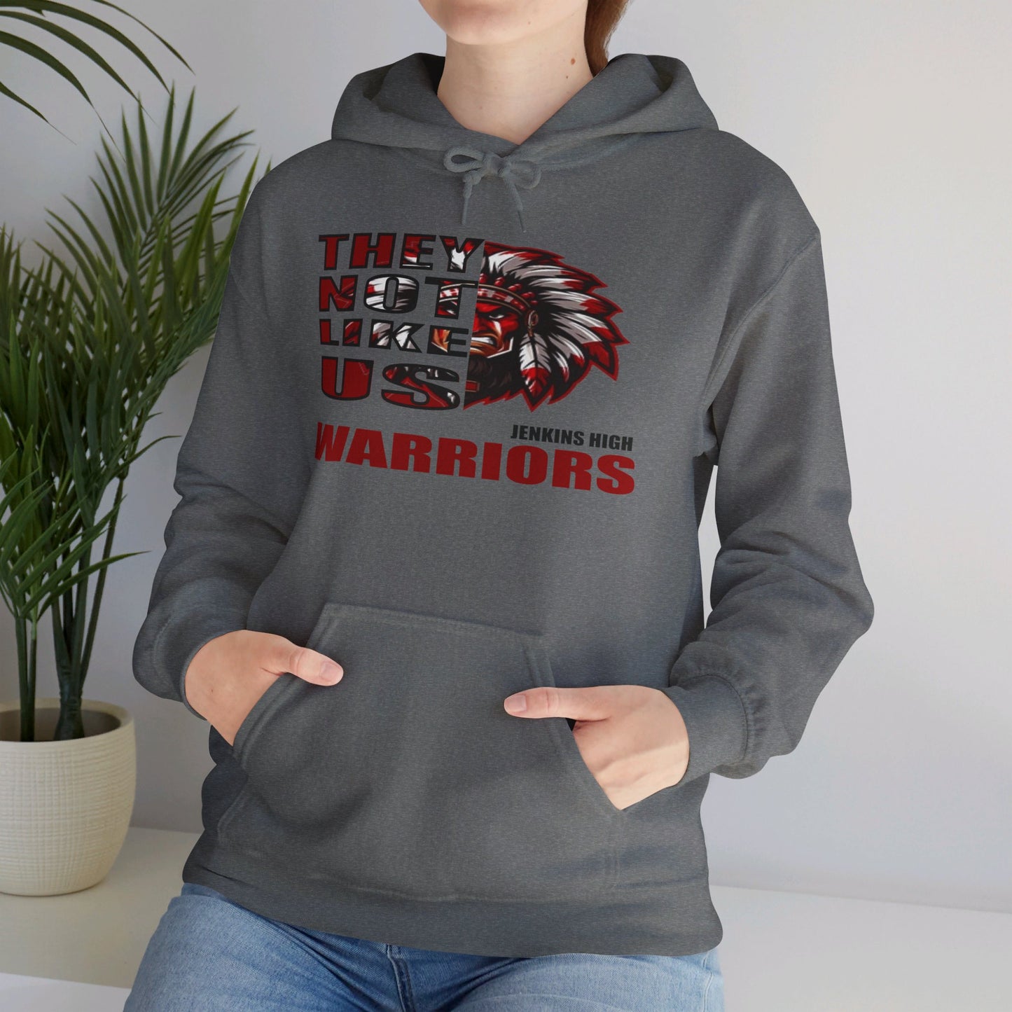 Unisex Heavy Blend™ Hooded Sweatshirt "They Not Like Us" Jenkins Warriors-Adult