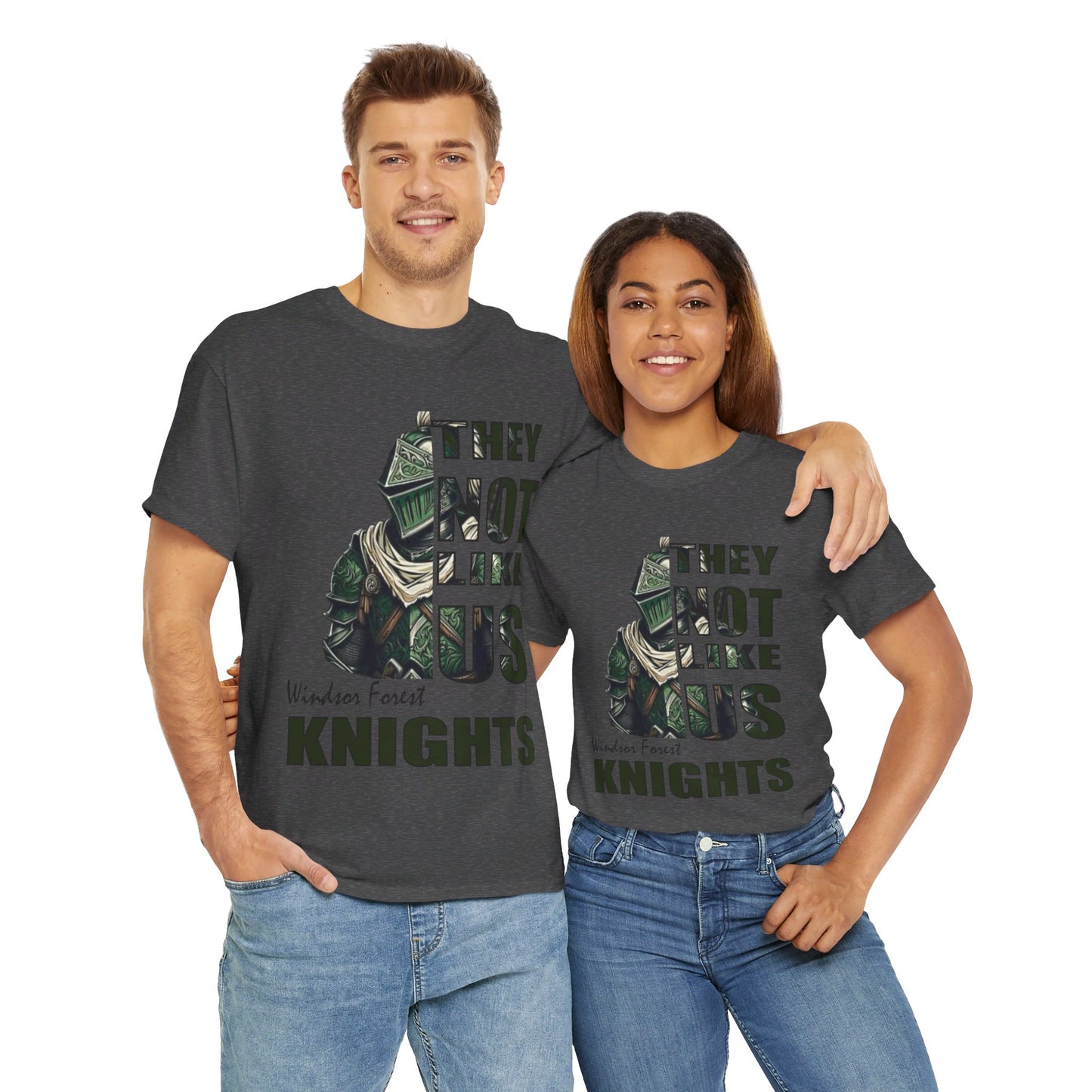 Unisex Heavy Cotton Tee "They Not Like Us" Windsor Forest Knights- Adult