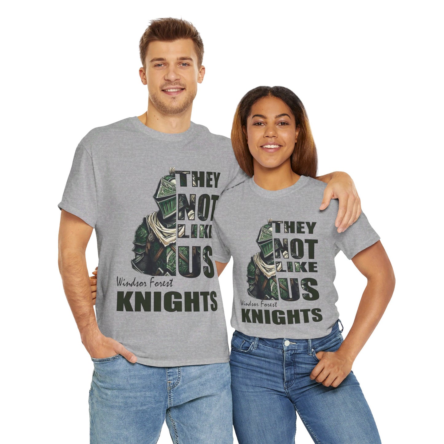 Unisex Heavy Cotton Tee "They Not Like Us" Windsor Forest Knights- Adult