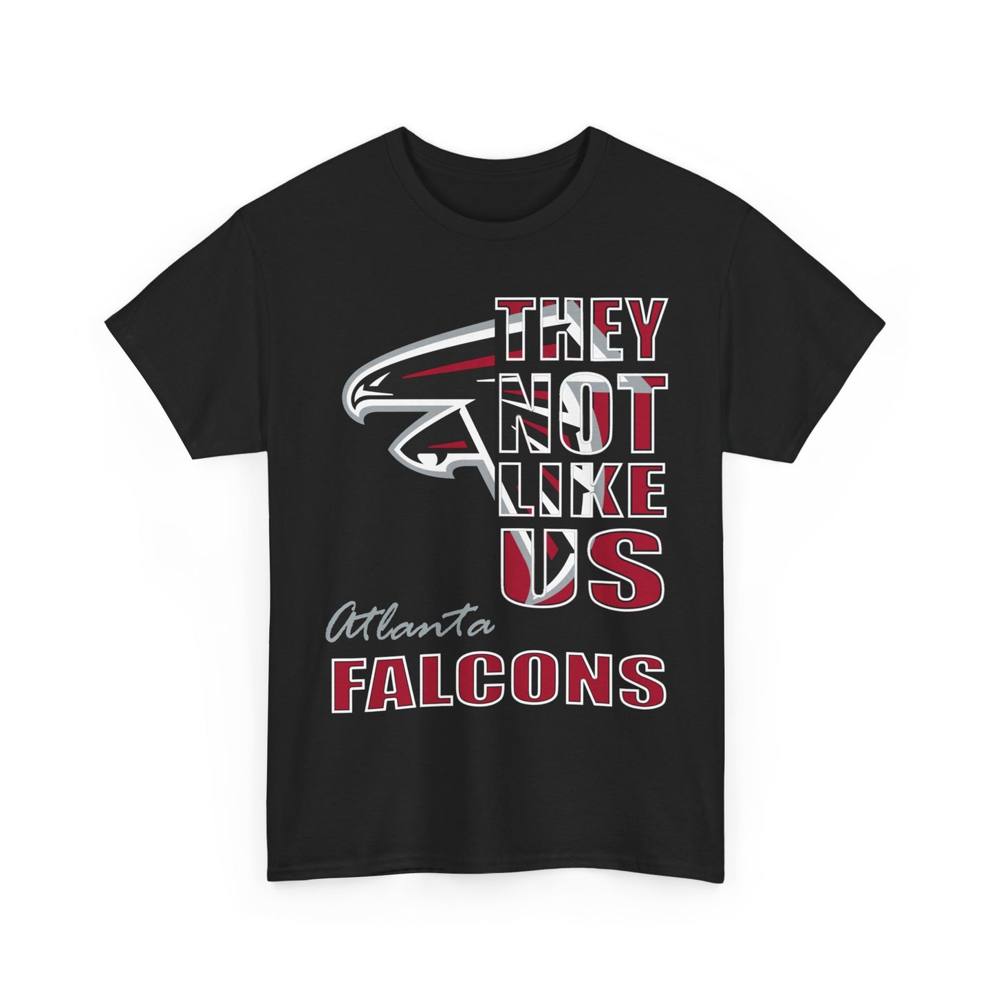 Unisex Heavy Cotton Tee "They Not Like Us" Atlanta Falcons-Black-Adult