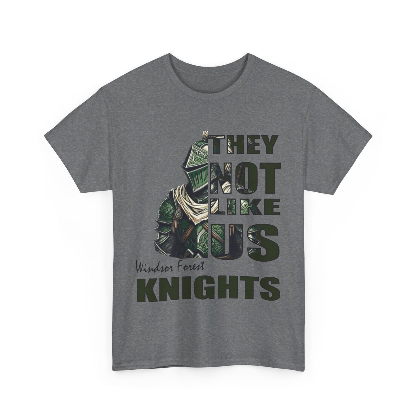 Unisex Heavy Cotton Tee "They Not Like Us" Windsor Forest Knights- Adult