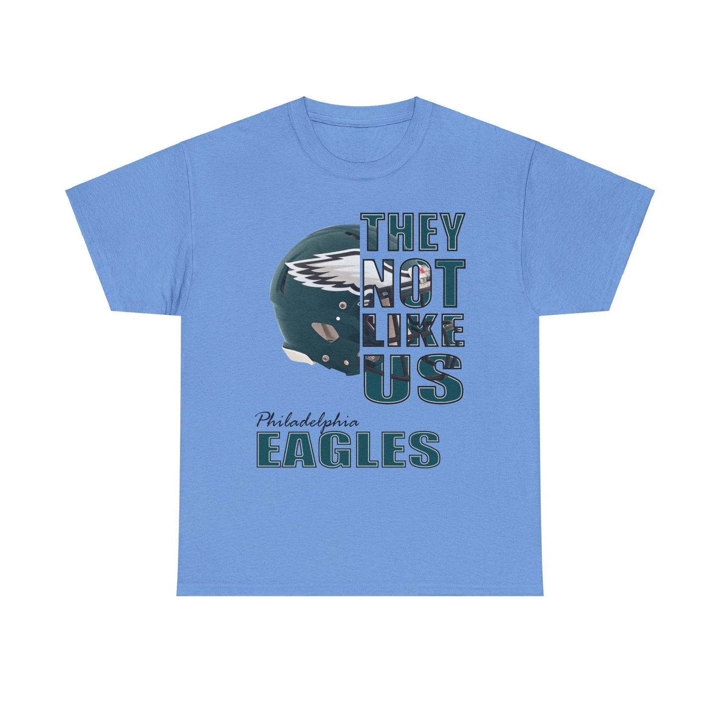 Unisex Heavy Cotton Tee "They Not Like Us" Philadelphia Eagles Helmet-Adult