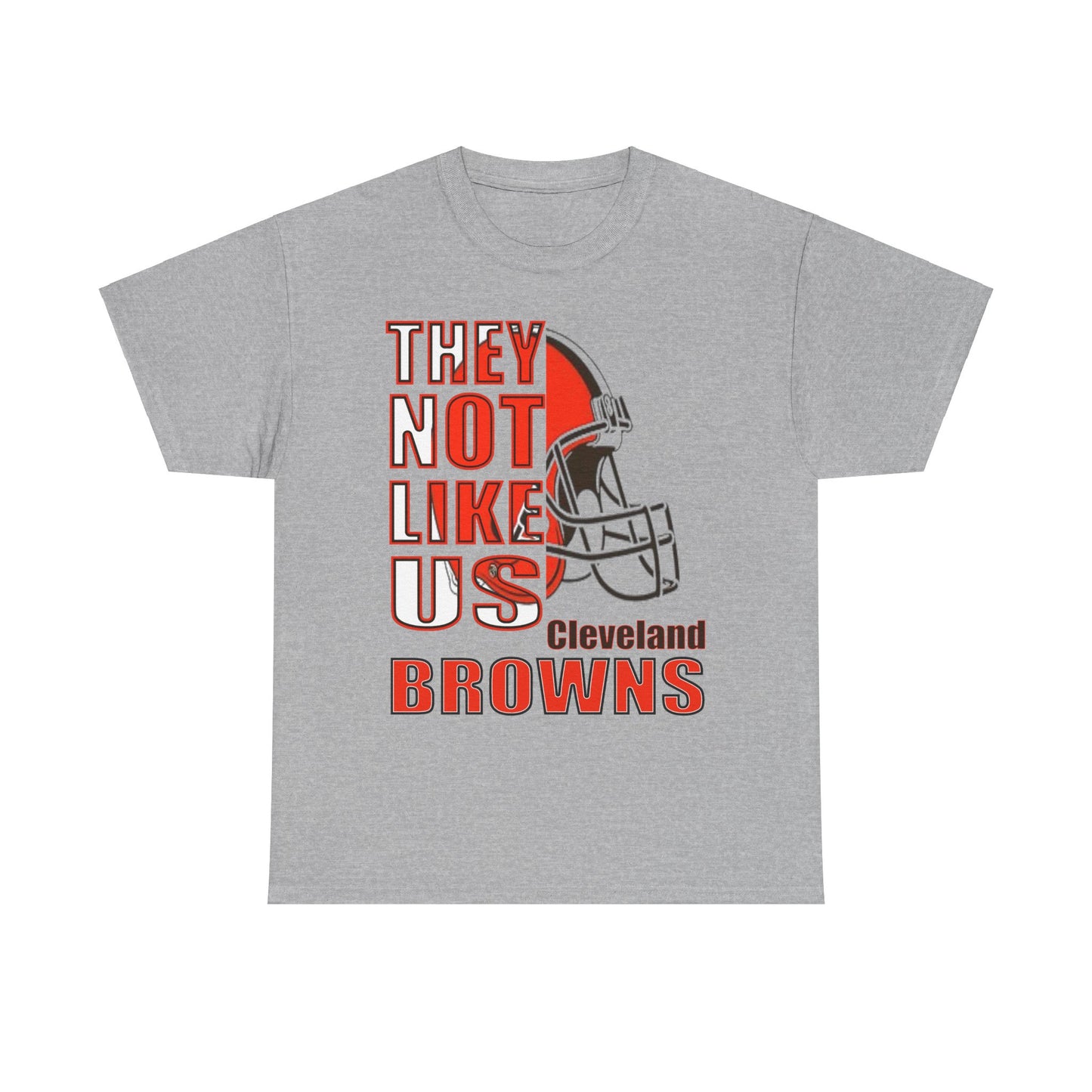 Unisex Heavy Cotton Tee "They Not Like Us" Cleveland Browns-Adult