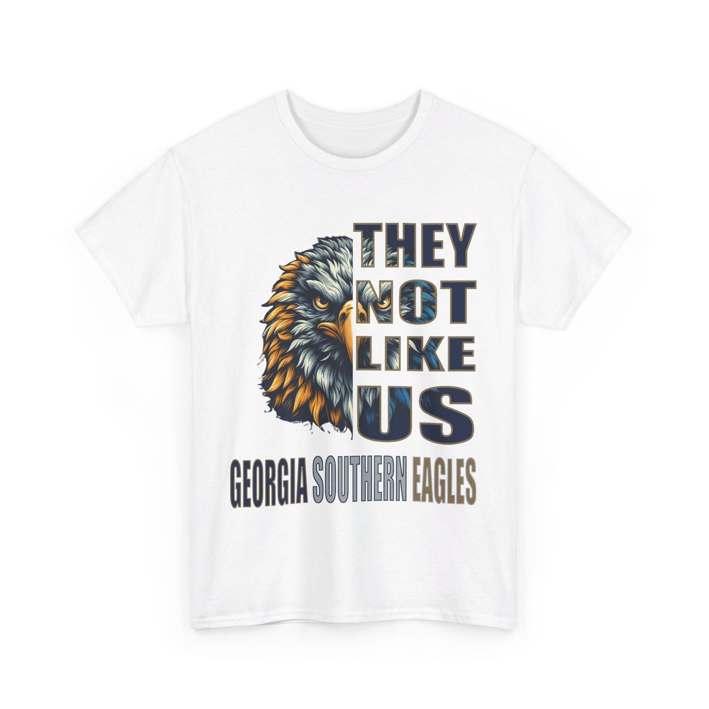 Unisex Heavy Cotton Tee "They Not Like Us" GA Southern Eagles-Adult