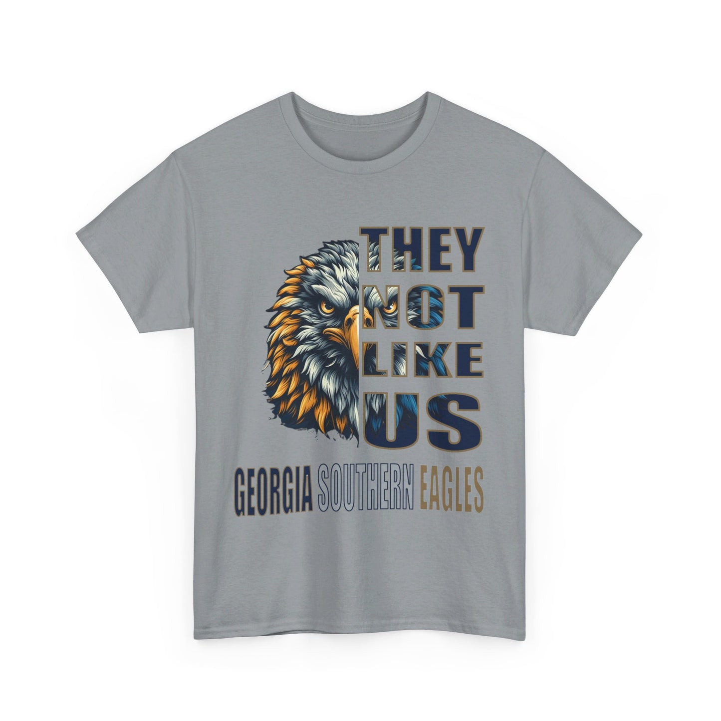 Unisex Heavy Cotton Tee "They Not Like Us" GA Southern Eagles-Adult