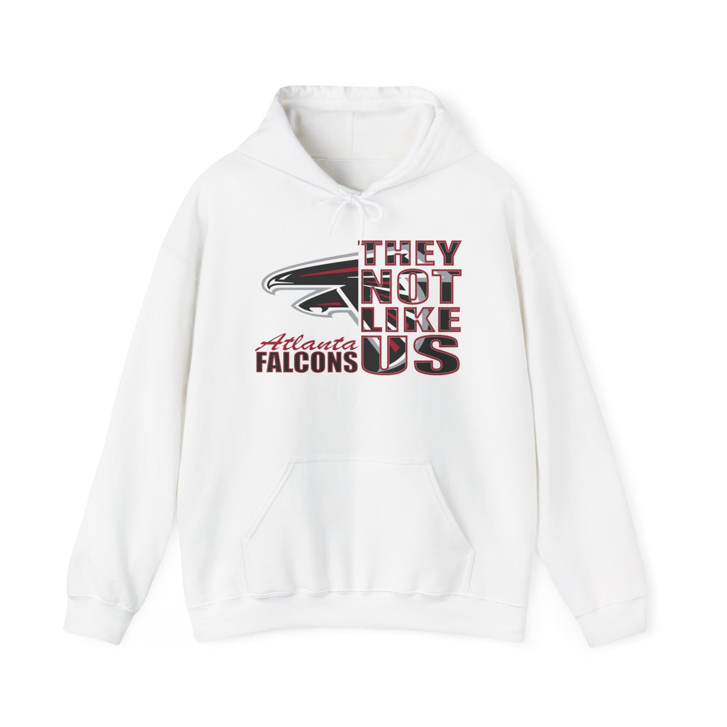 Unisex Heavy Blend™ Hooded Sweatshirt "They Not Like Us" Atlanta Falcons-White-Adult