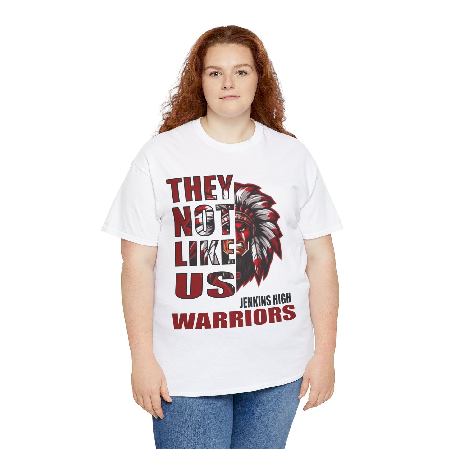 Unisex Heavy Cotton Tee "They Not Like Us" Jenkins Warriors-Adult