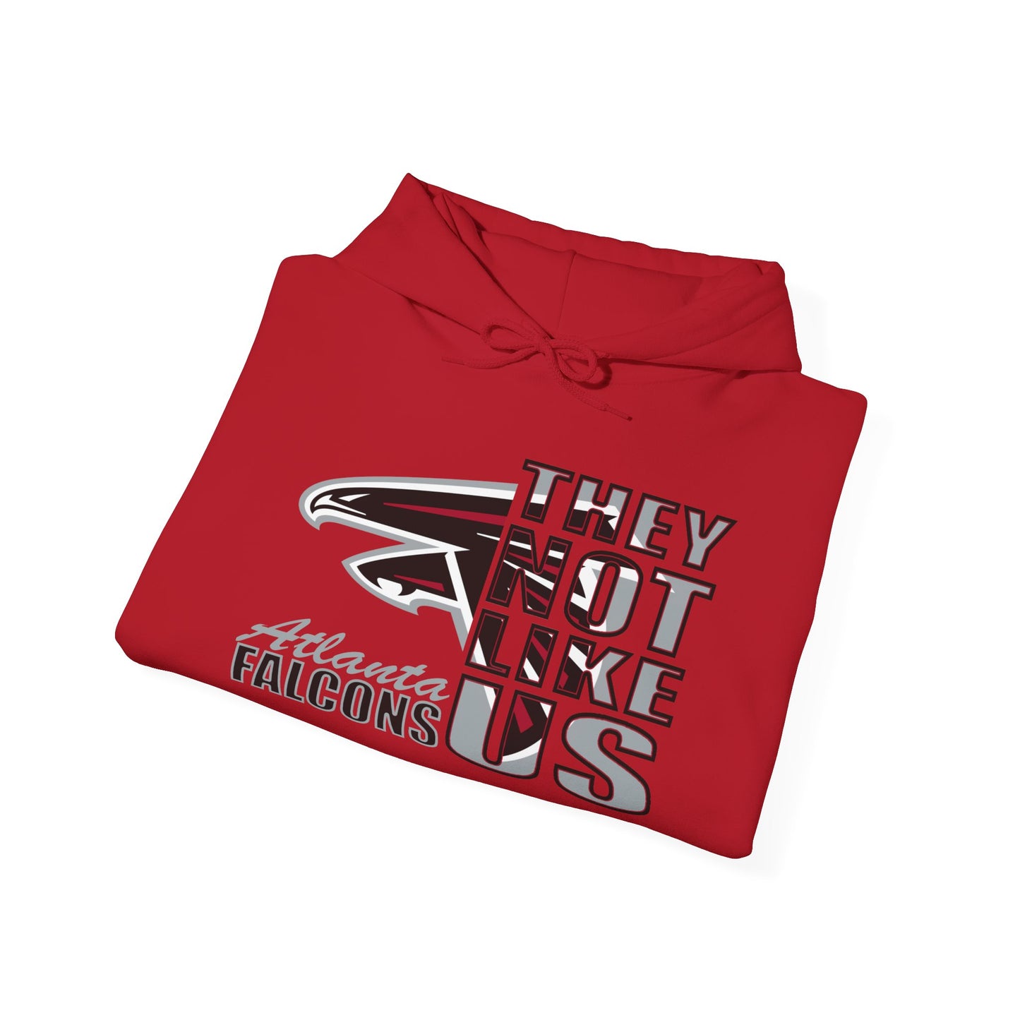 Unisex Heavy Blend™ Hooded Sweatshirt "They Not Like Us" Atlanta Falcons-Red-Adult