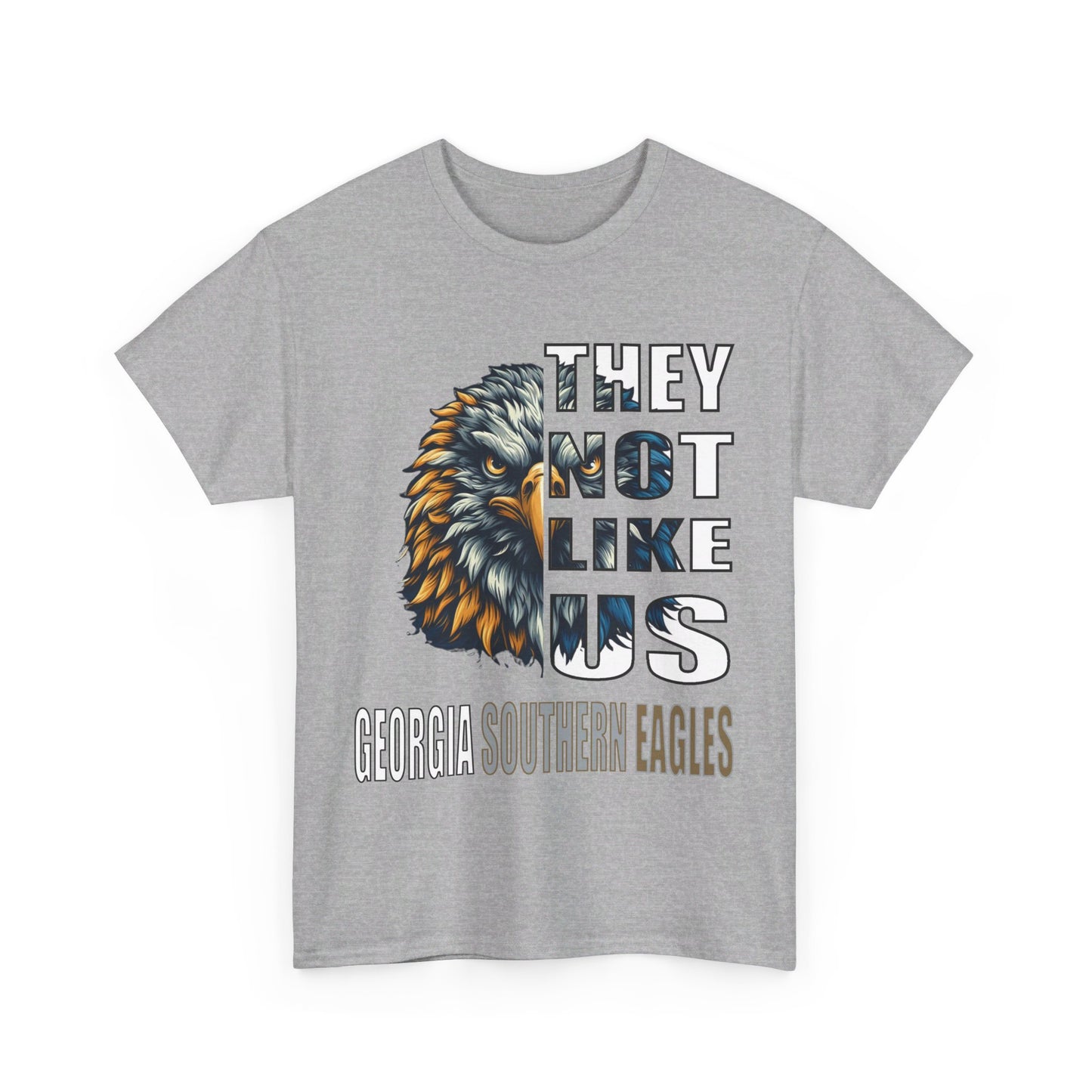 Unisex Heavy Cotton Tee "They Not Like Us" GA Southern Eagles-Adult