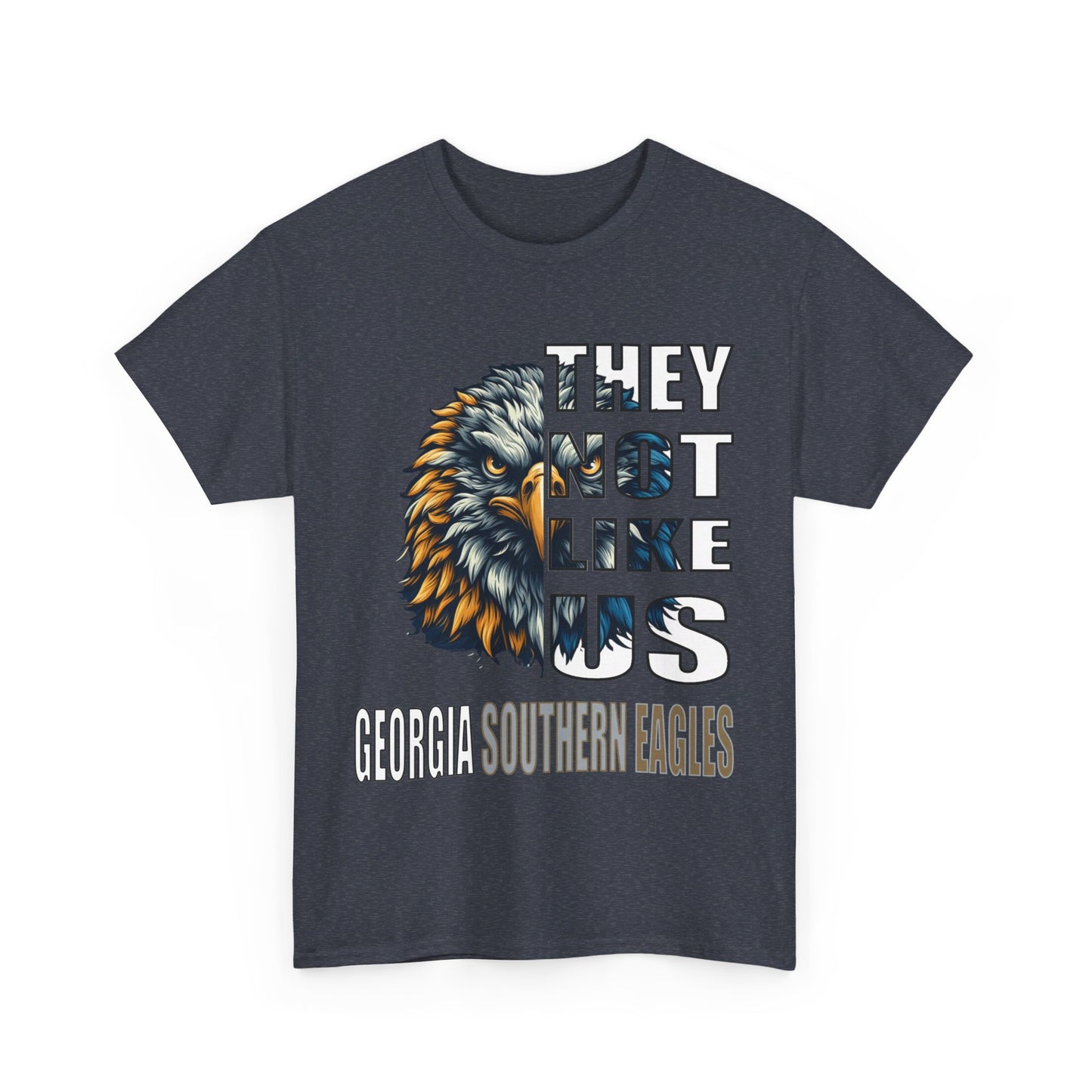 Unisex Heavy Cotton Tee "They Not Like Us" GA Southern Eagles-Adult