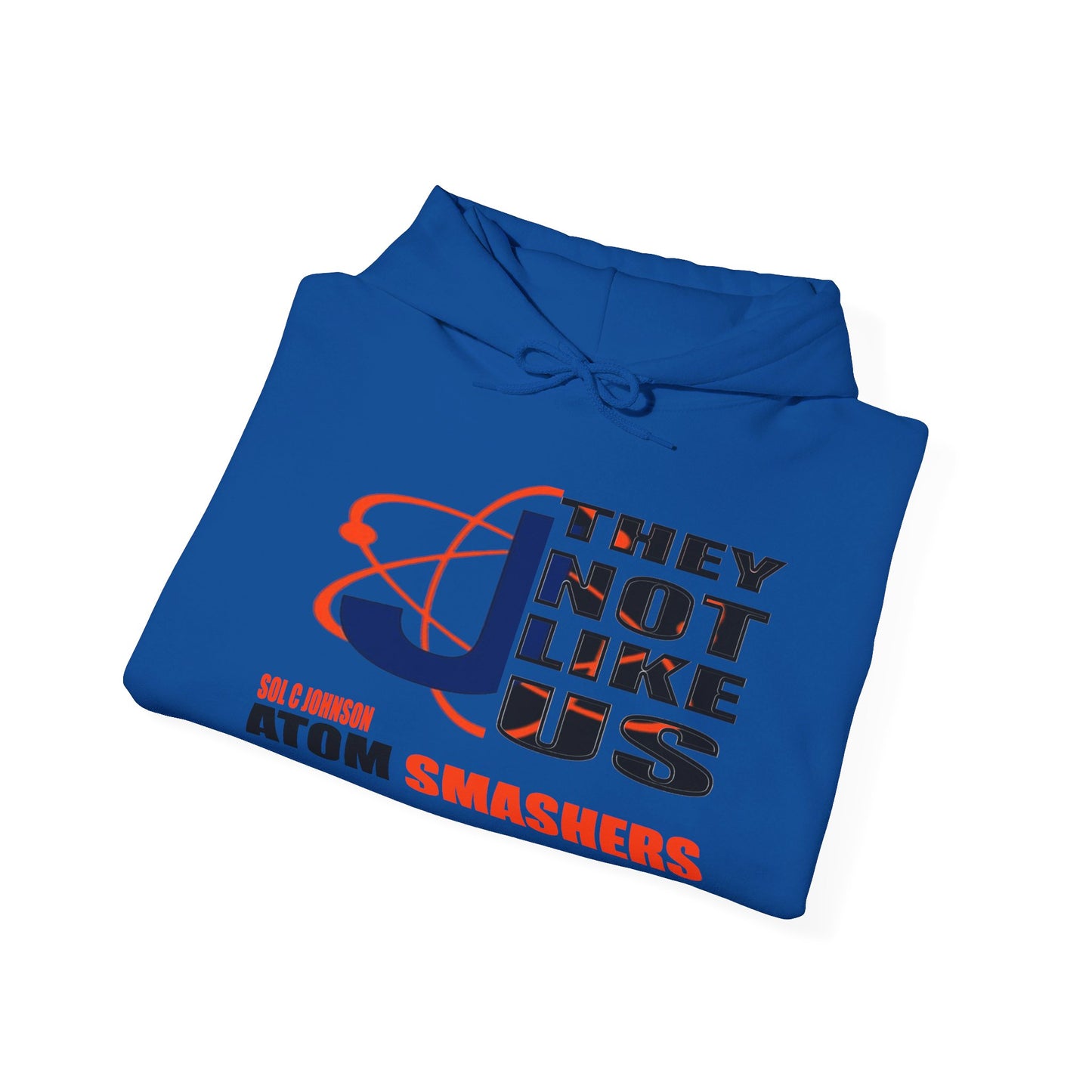 Unisex Heavy Blend™ 'They Not Like Us" Royal Blue Hooded Sweatshirt-Johnson Atom Smashers