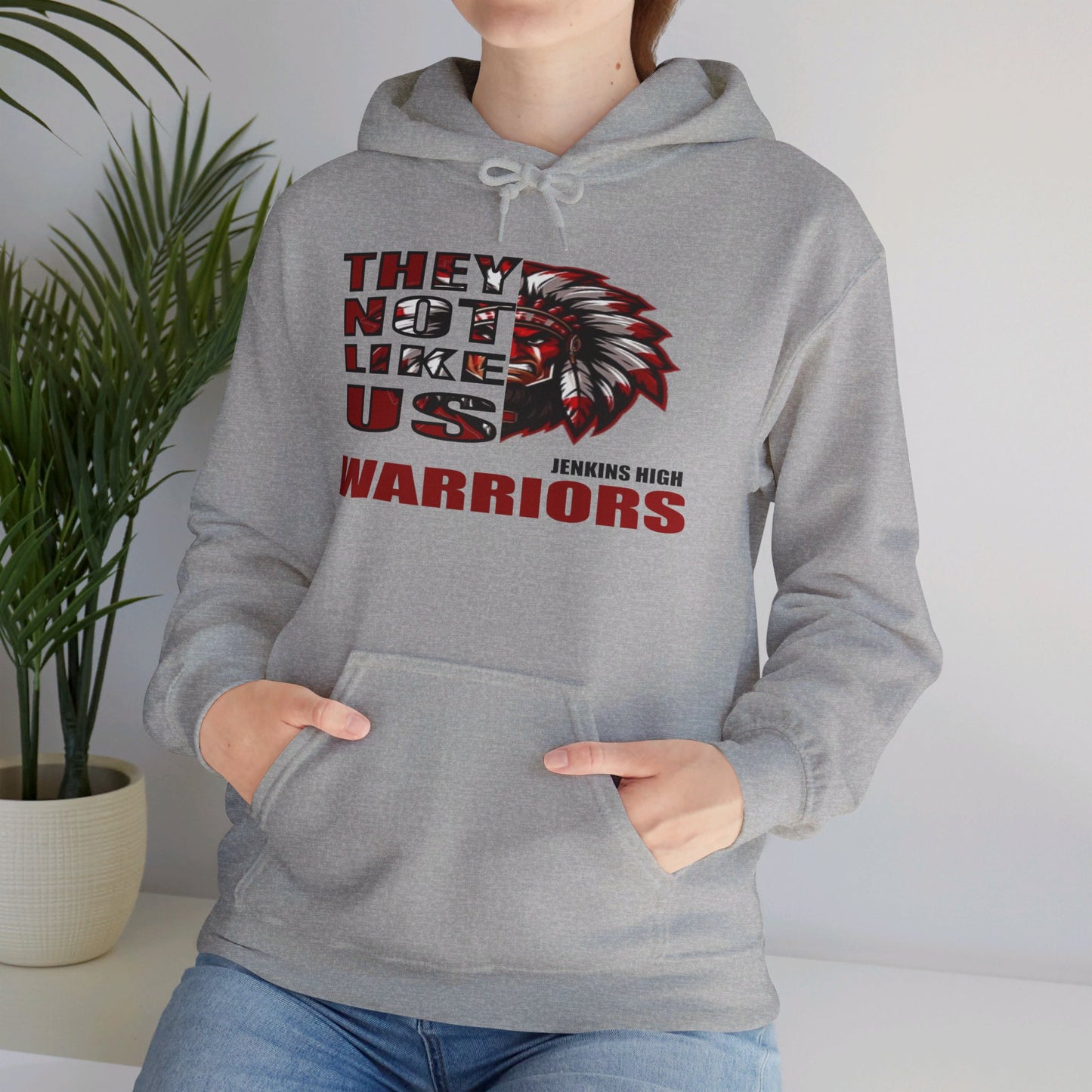 Unisex Heavy Blend™ Hooded Sweatshirt "They Not Like Us" Jenkins Warriors-Adult