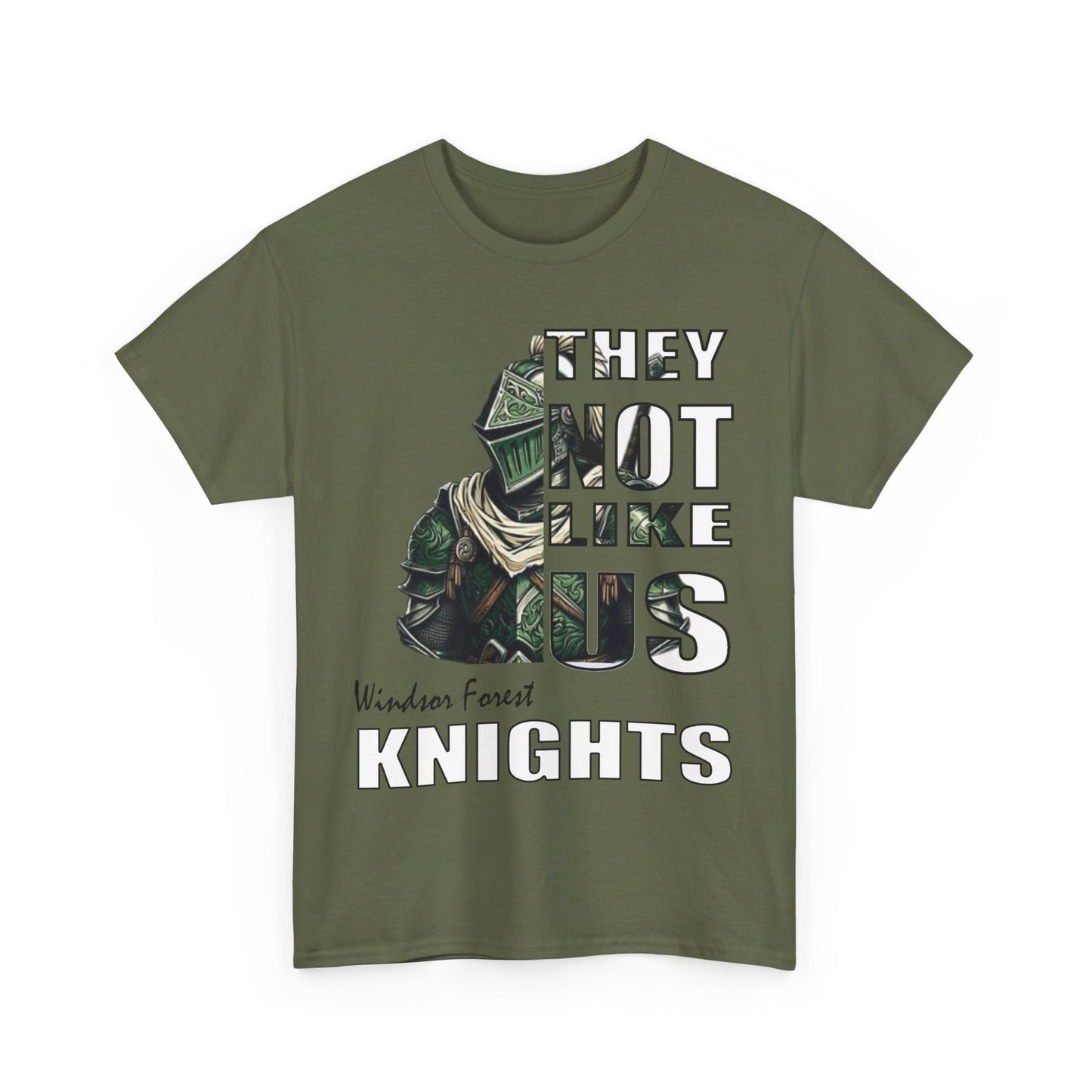 Unisex Heavy Cotton Tee "They Not Like Us" Windsor Forest Knights-Adult