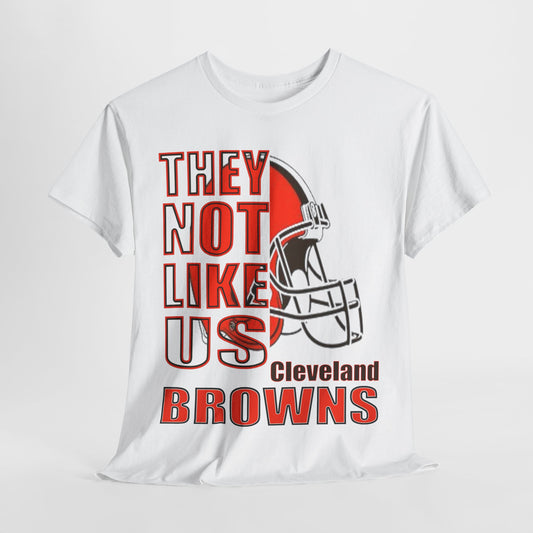 Unisex Heavy Cotton Tee "They Not Like Us" Cleveland Browns-Adult