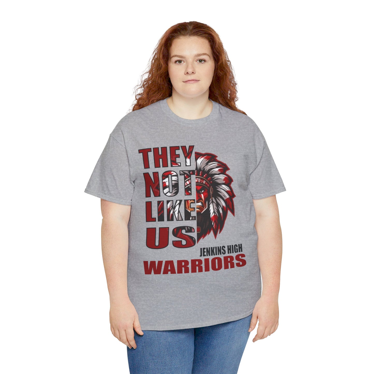 Unisex Heavy Cotton Tee "They Not Like Us" Jenkins Warriors-Adult