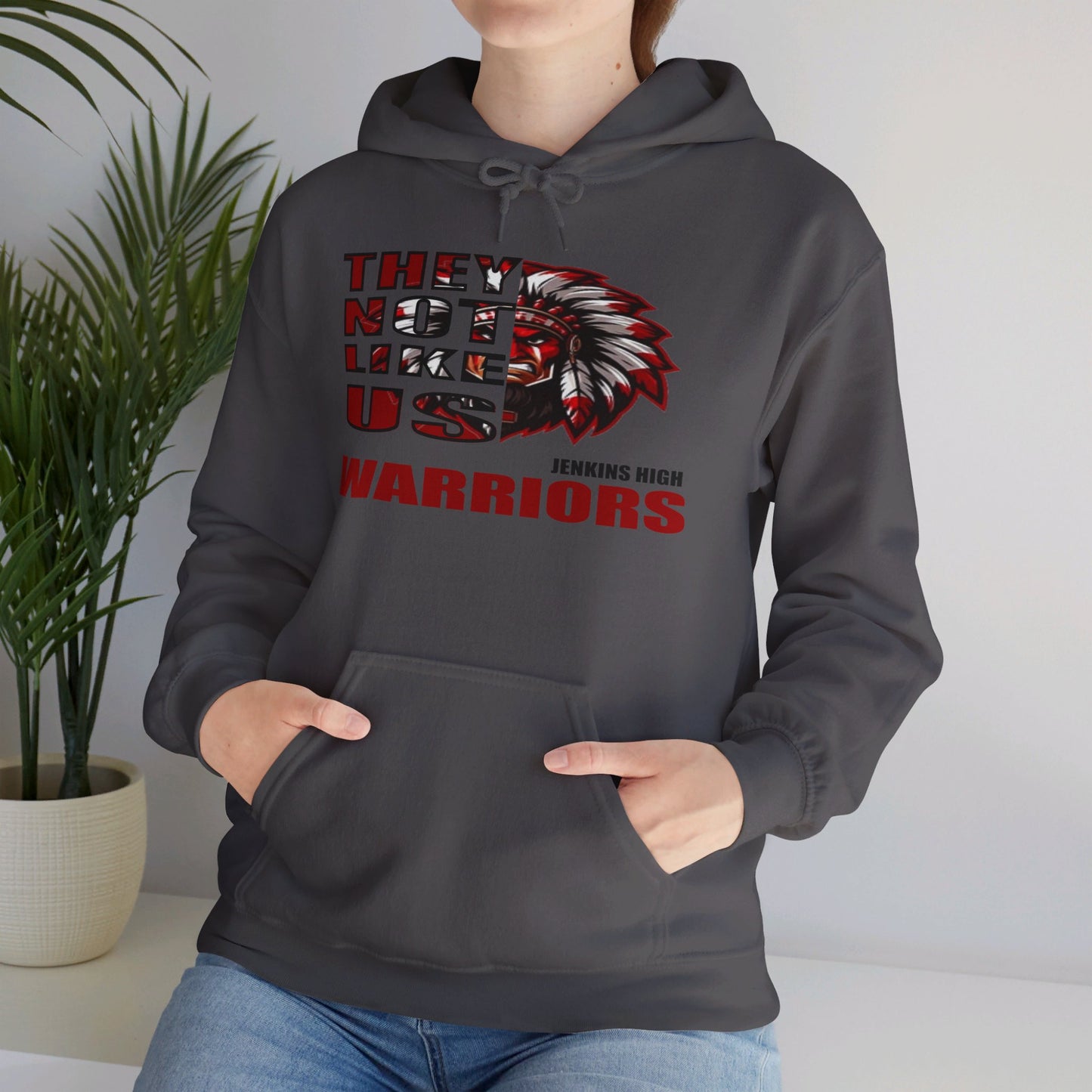 Unisex Heavy Blend™ Hooded Sweatshirt "They Not Like Us" Jenkins Warriors-Adult