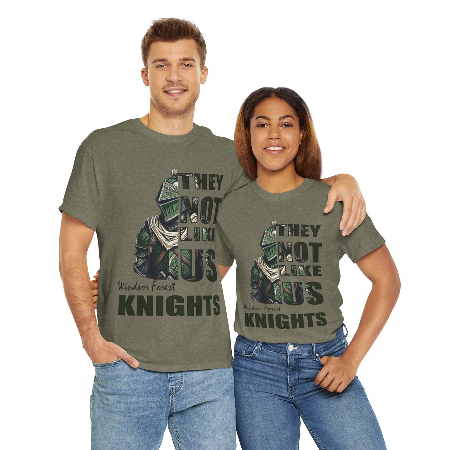 Unisex Heavy Cotton Tee "They Not Like Us" Windsor Forest Knights- Adult