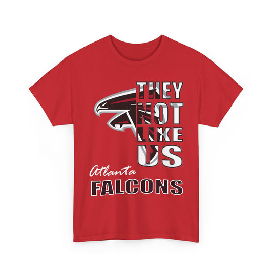 Unisex Heavy Cotton Tee "They Not Like Us" Atlanta Falcons-Red-Adult