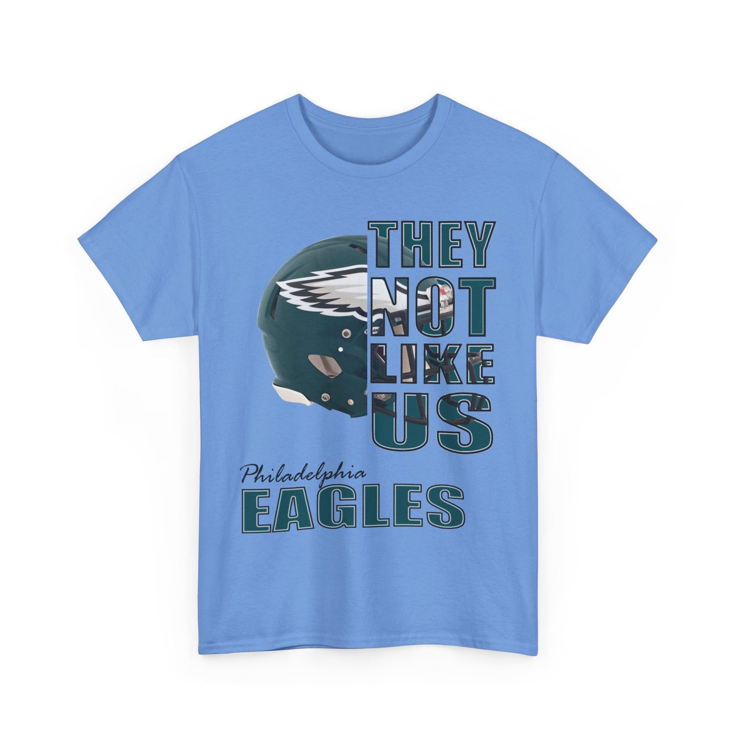 Unisex Heavy Cotton Tee "They Not Like Us" Philadelphia Eagles Helmet-Adult