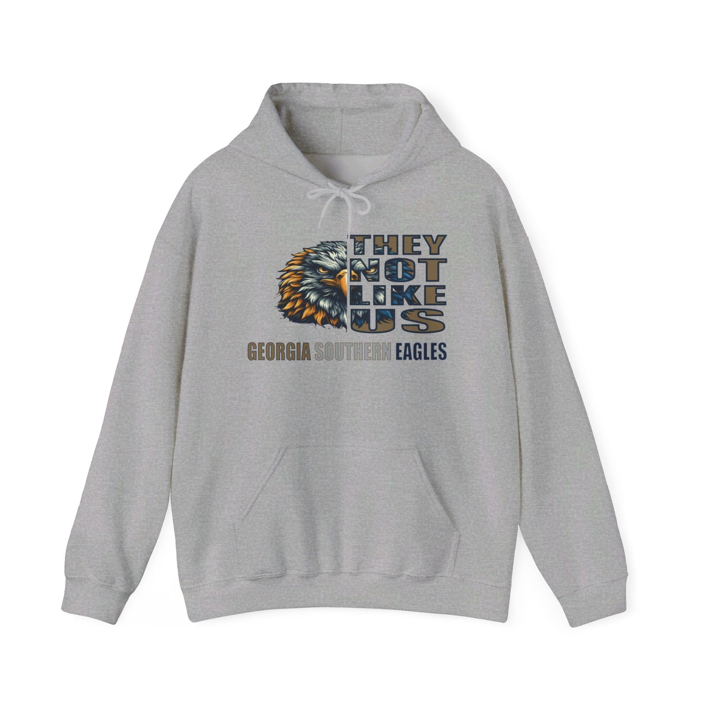 Unisex Heavy Blend™ Hooded Sweatshirt "They Not Like Us" Georgia Southern Eagles-Adult