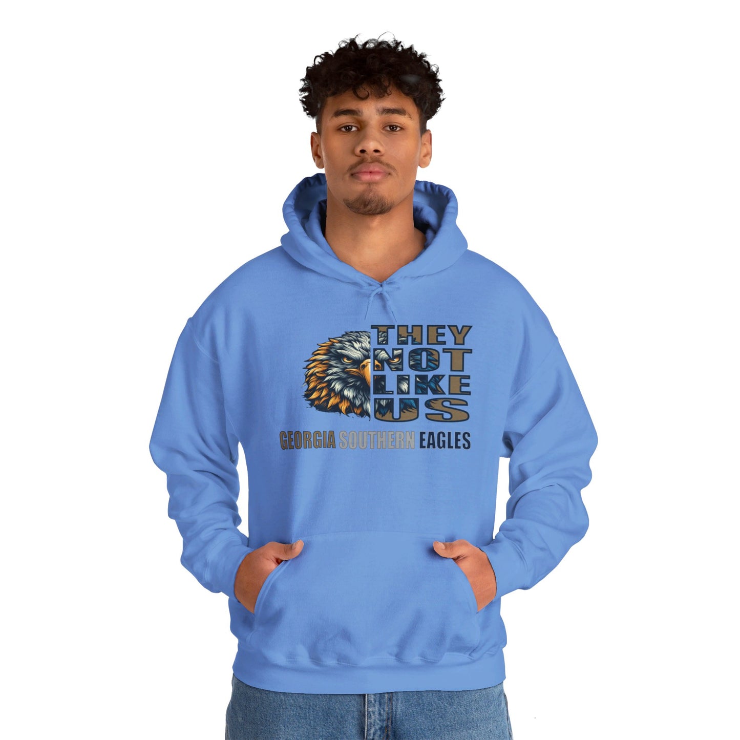 Unisex Heavy Blend™ Hooded Sweatshirt "They Not Like Us" Georgia Southern Eagles-Adult