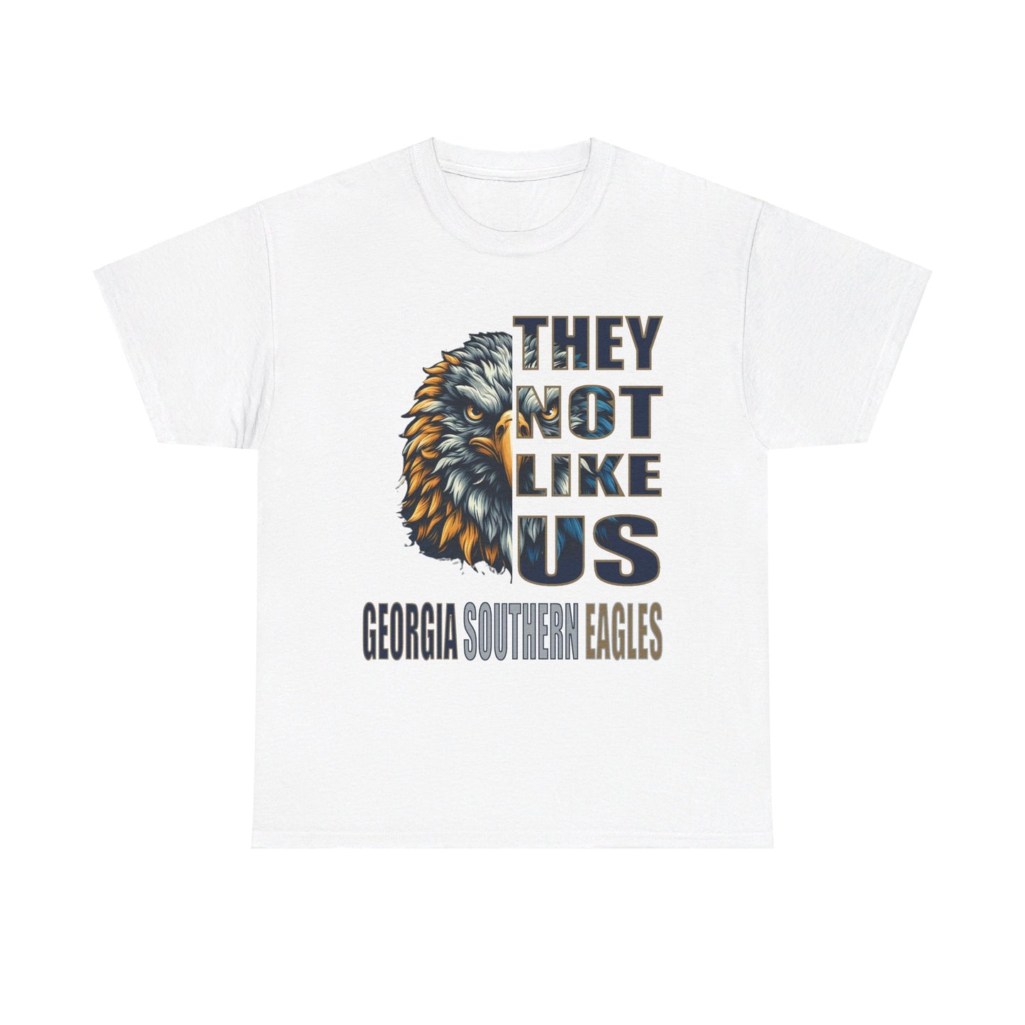 Unisex Heavy Cotton Tee "They Not Like Us" GA Southern Eagles-Adult