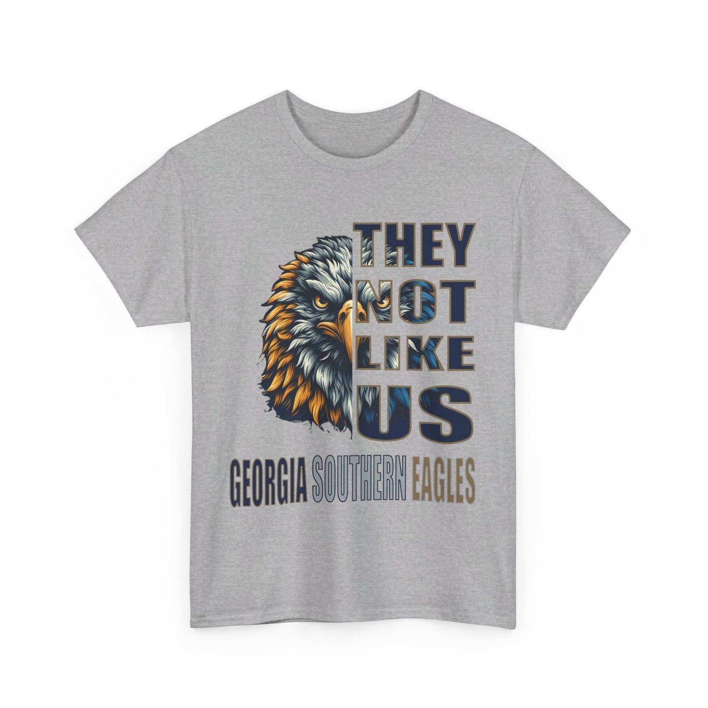 Unisex Heavy Cotton Tee "They Not Like Us" GA Southern Eagles-Adult