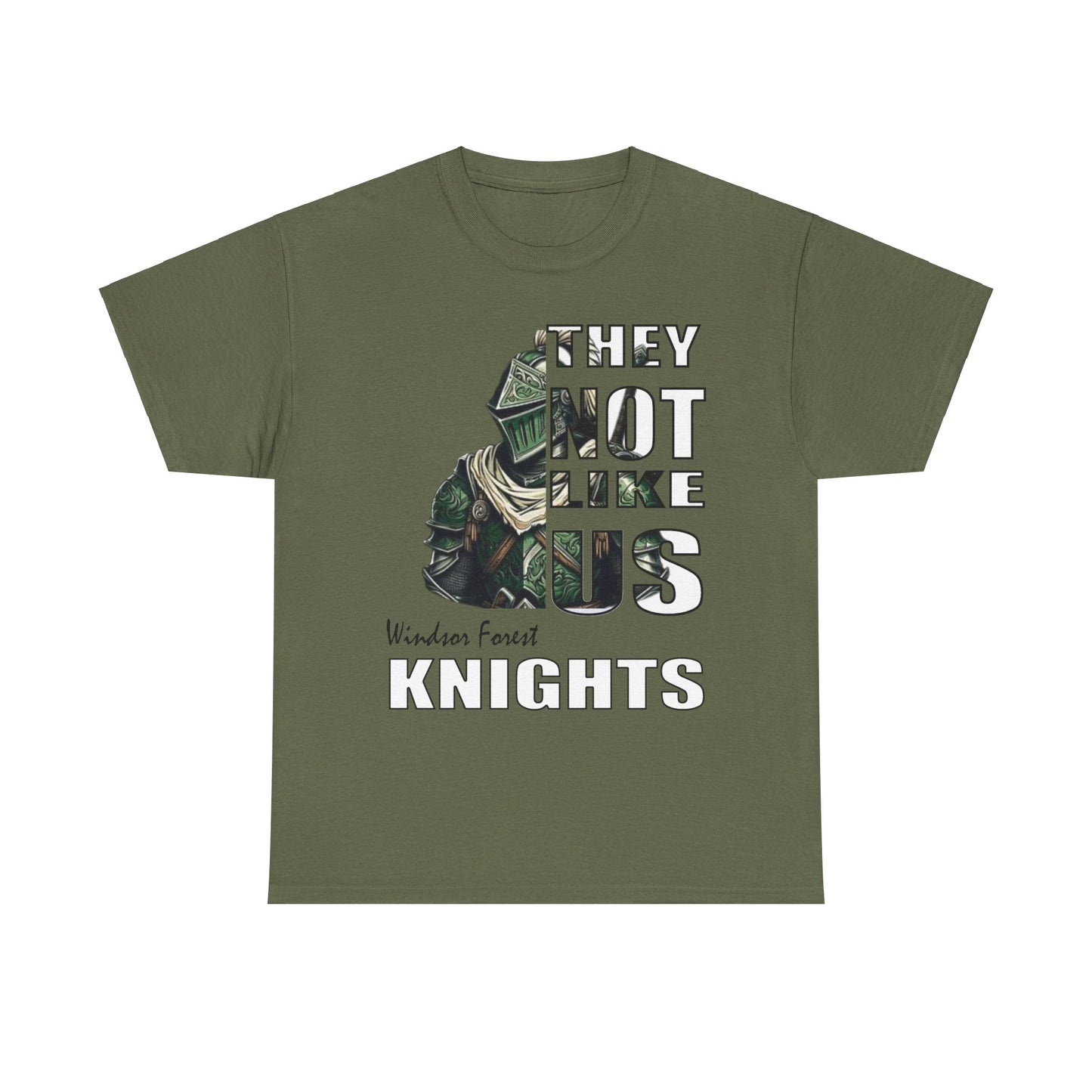 Unisex Heavy Cotton Tee "They Not Like Us" Windsor Forest Knights-Adult