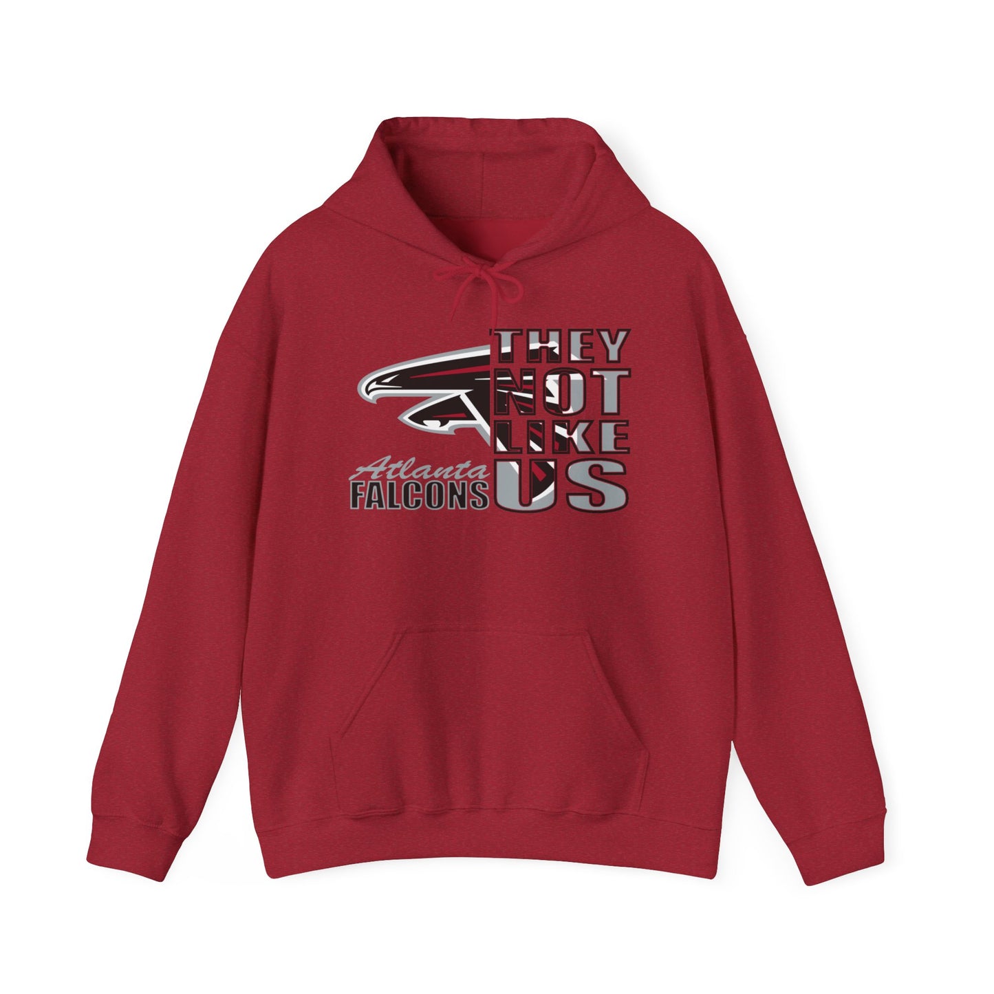 Unisex Heavy Blend™ Hooded Sweatshirt "They Not Like Us" Atlanta Falcons-Red-Adult