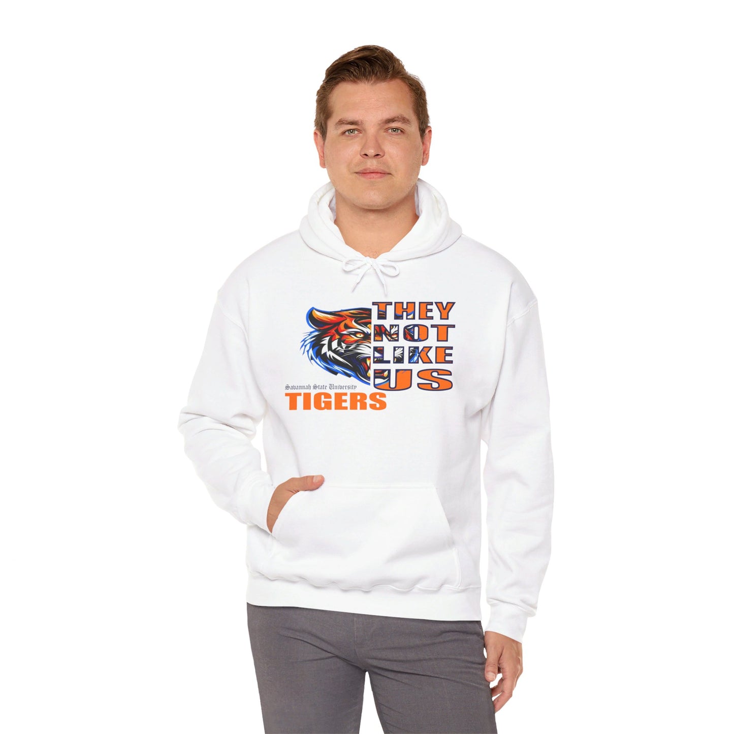 Unisex Heavy Blend™ Hooded Sweatshirt "They Not Like Us" SSU Tigers-Adult