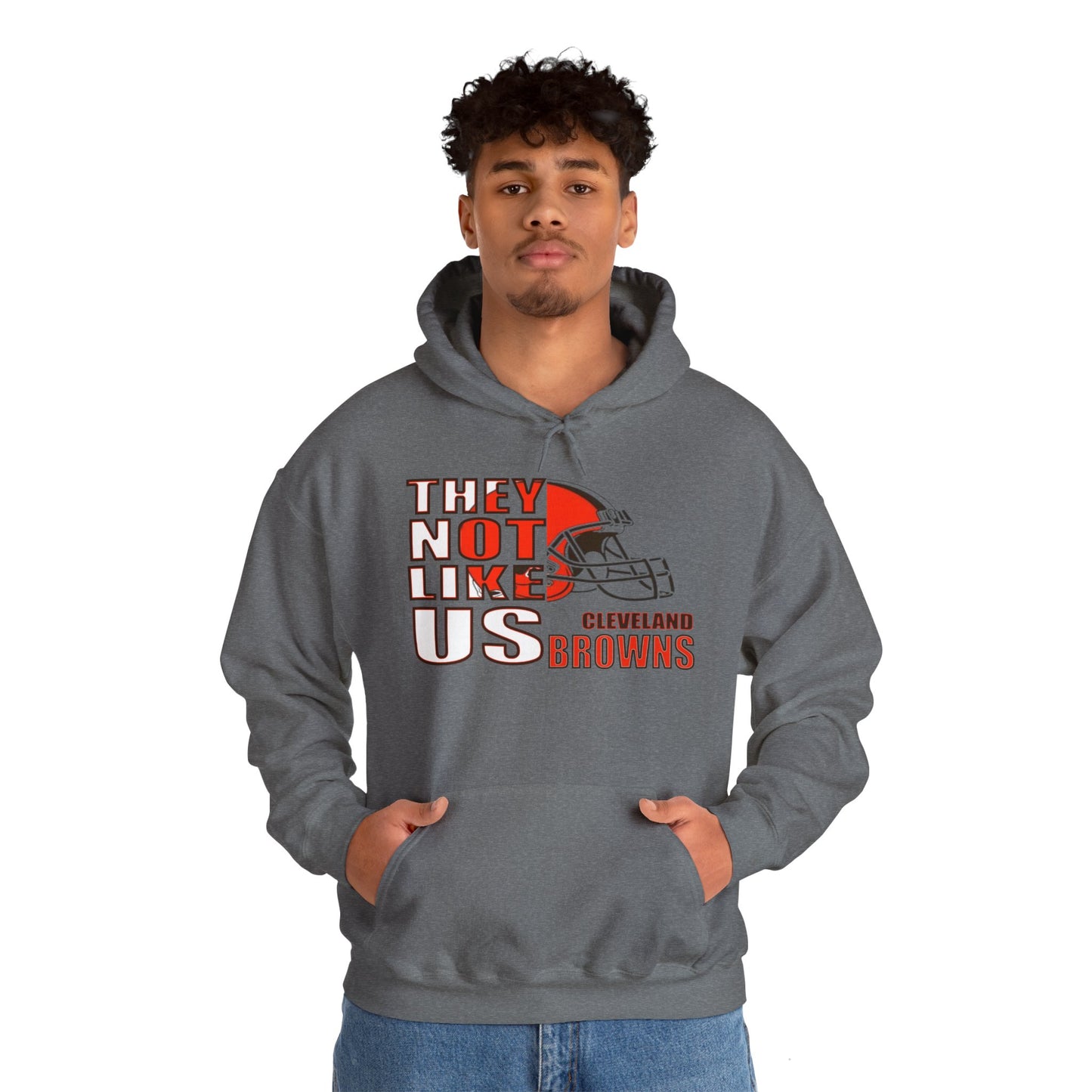 Unisex Heavy Blend™ Hooded Sweatshirt "They Not Like Us" Cleveland Browns-Adult