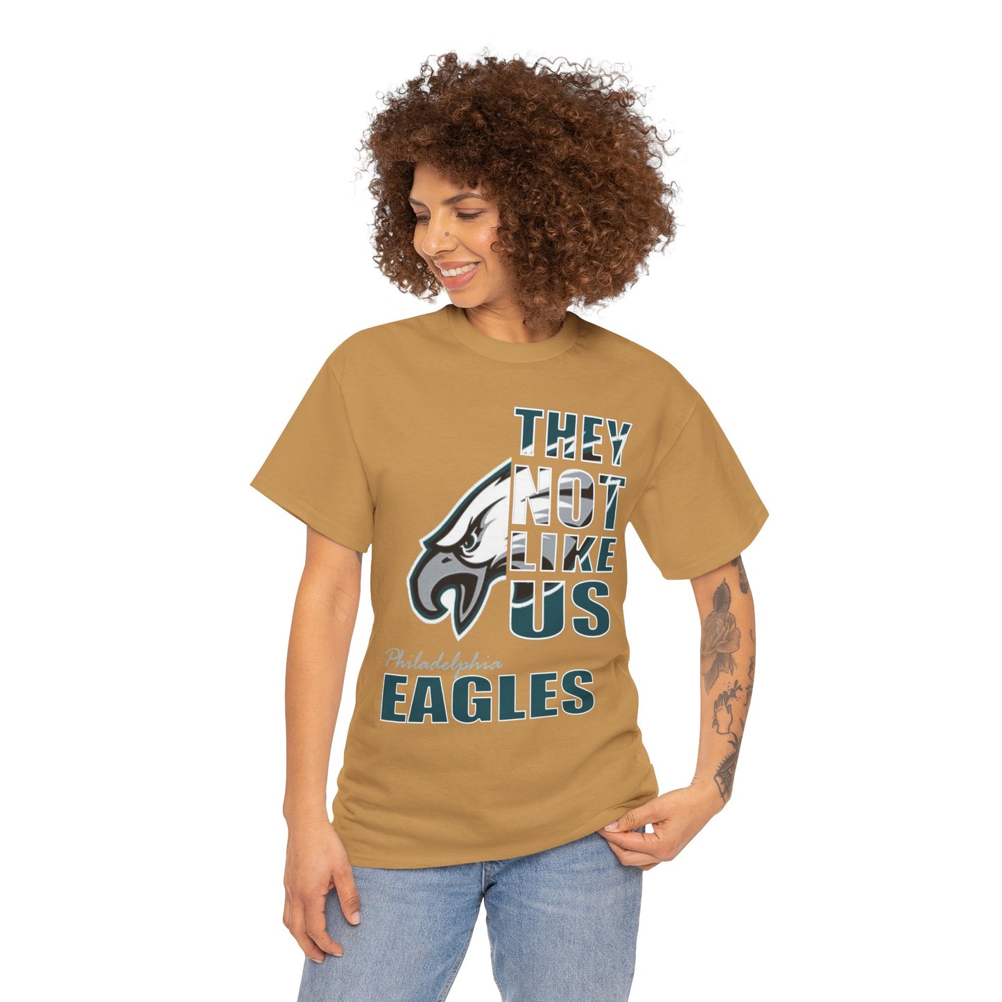 Unisex Heavy Cotton Tee "They Not Like Us" Philadelphia Eagles Tee-Adult