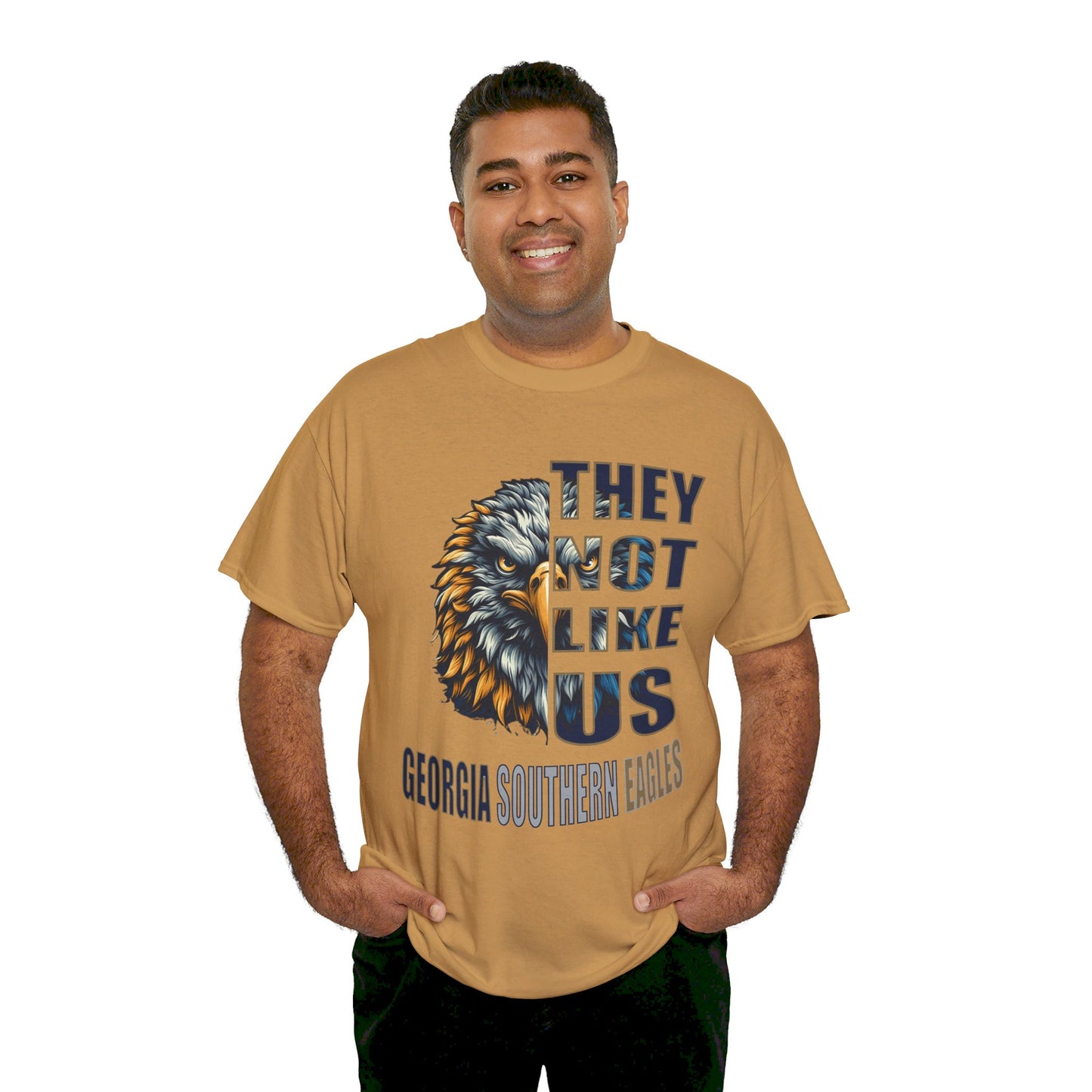 Unisex Heavy Cotton Tee "They Not Like Us" GA Southern Eagles-Adult