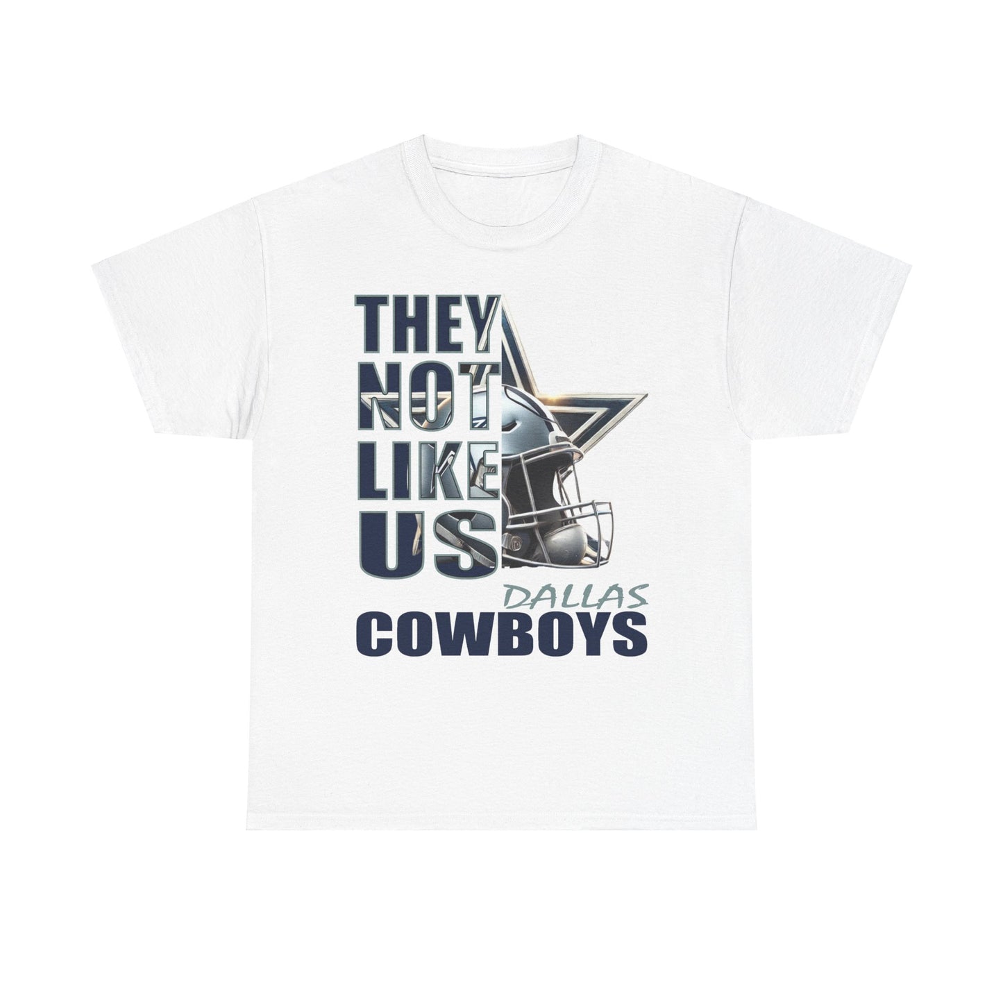 Unisex Heavy Cotton Tee "They Not Like Us" Dallas Cowboys-Adult