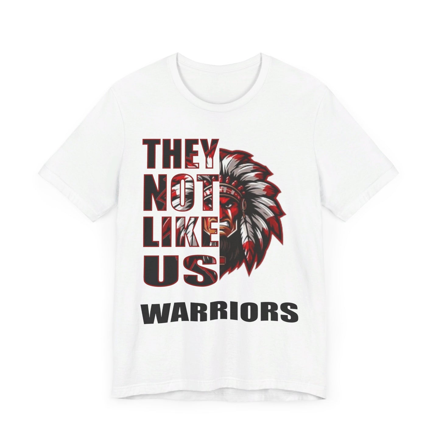 Unisex Jersey Short Sleeve Tee "They Not Like Us" Jenkins Warriors-Black Letters-Adult