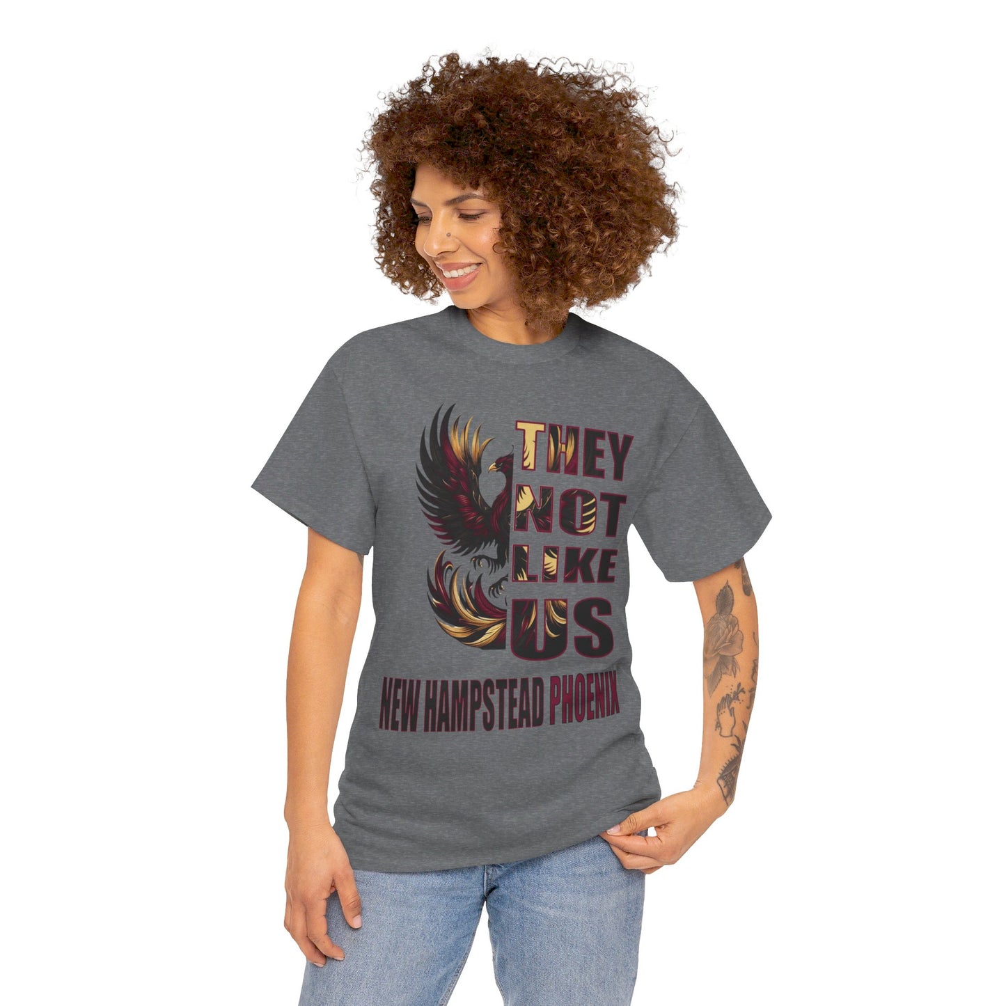 Unisex Heavy Cotton Tee "They Not Like Us" New Hampstead Phoenix-Adult