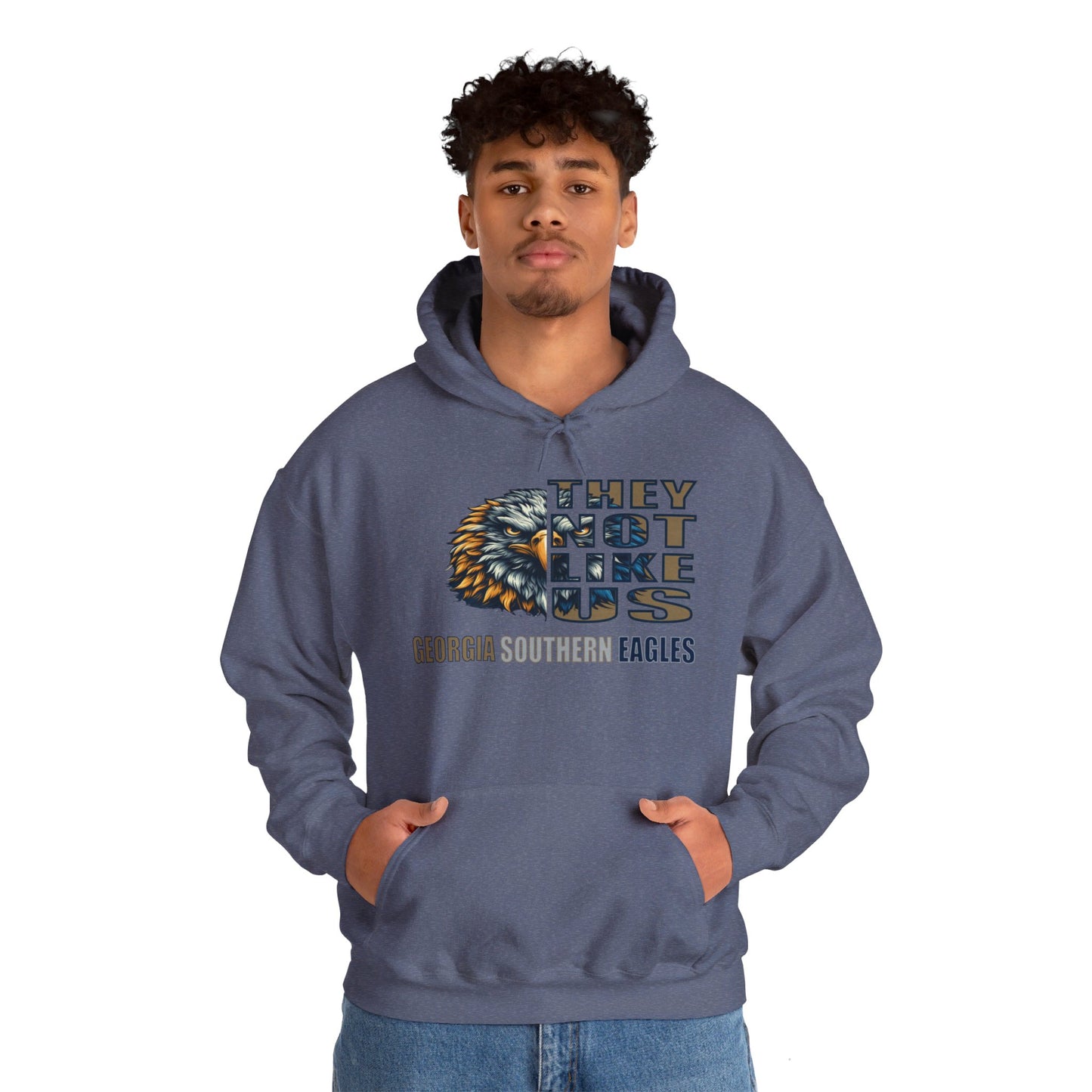 Unisex Heavy Blend™ Hooded Sweatshirt "They Not Like Us" Georgia Southern Eagles-Adult