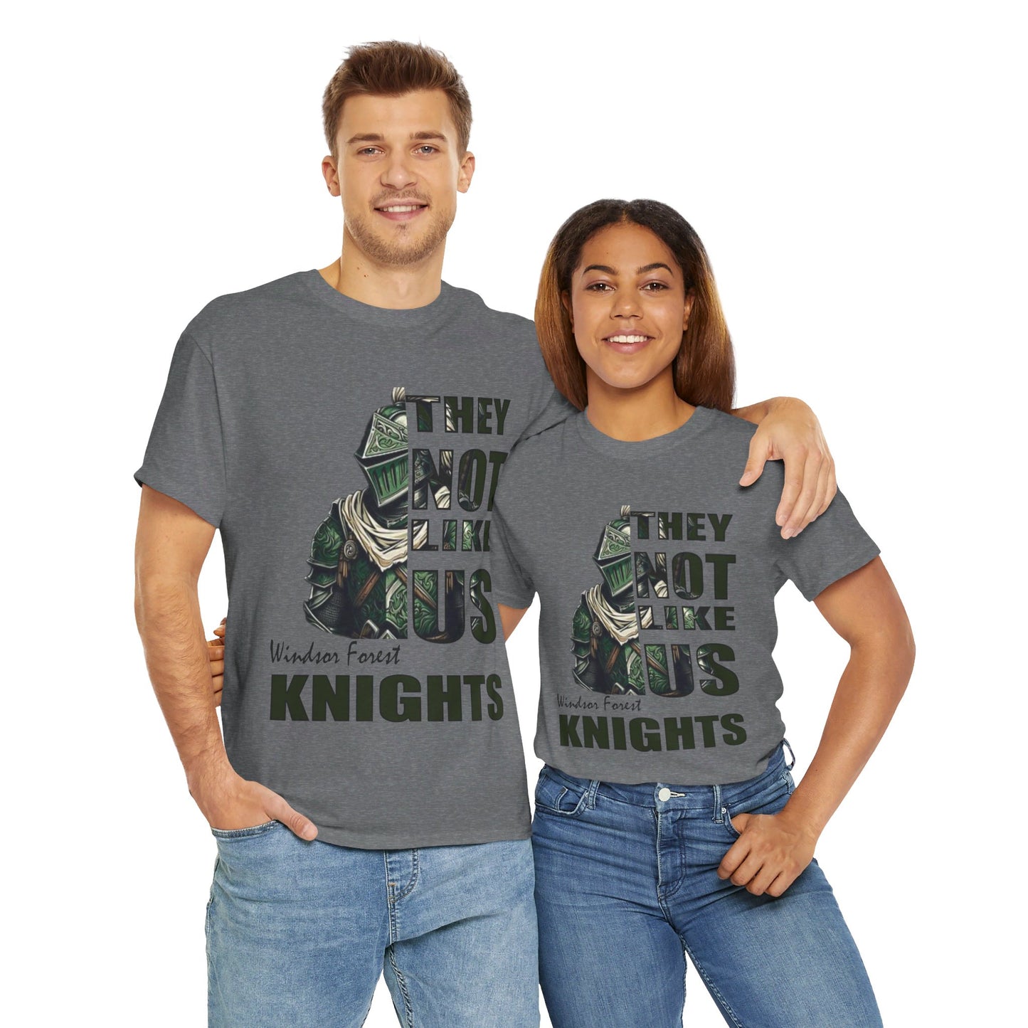 Unisex Heavy Cotton Tee "They Not Like Us" Windsor Forest Knights- Adult