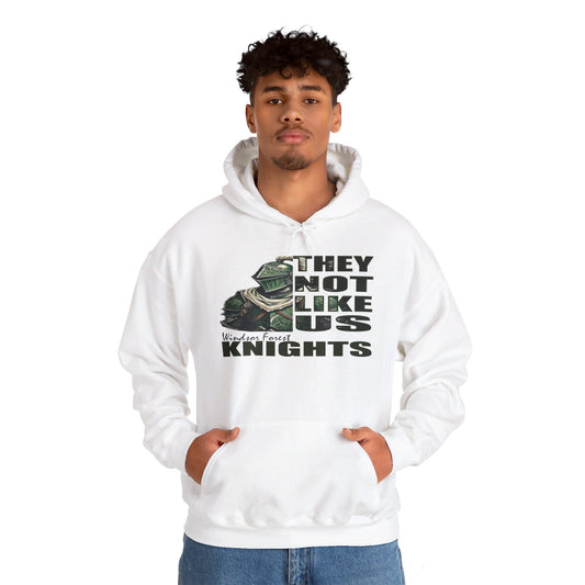 Unisex Heavy Blend™ Hooded Sweatshirt "They Not Like Us" Windsor Knights-White-Adult