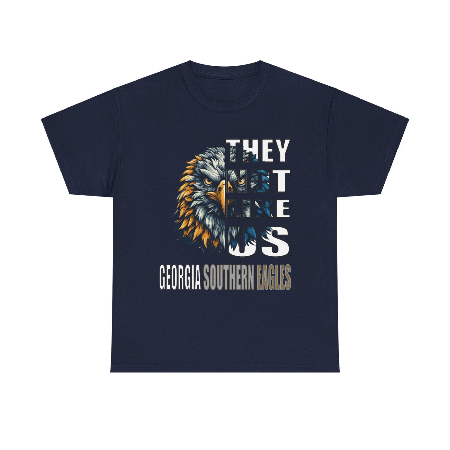 Unisex Heavy Cotton Tee "They Not Like Us" GA Southern Eagles-Adult