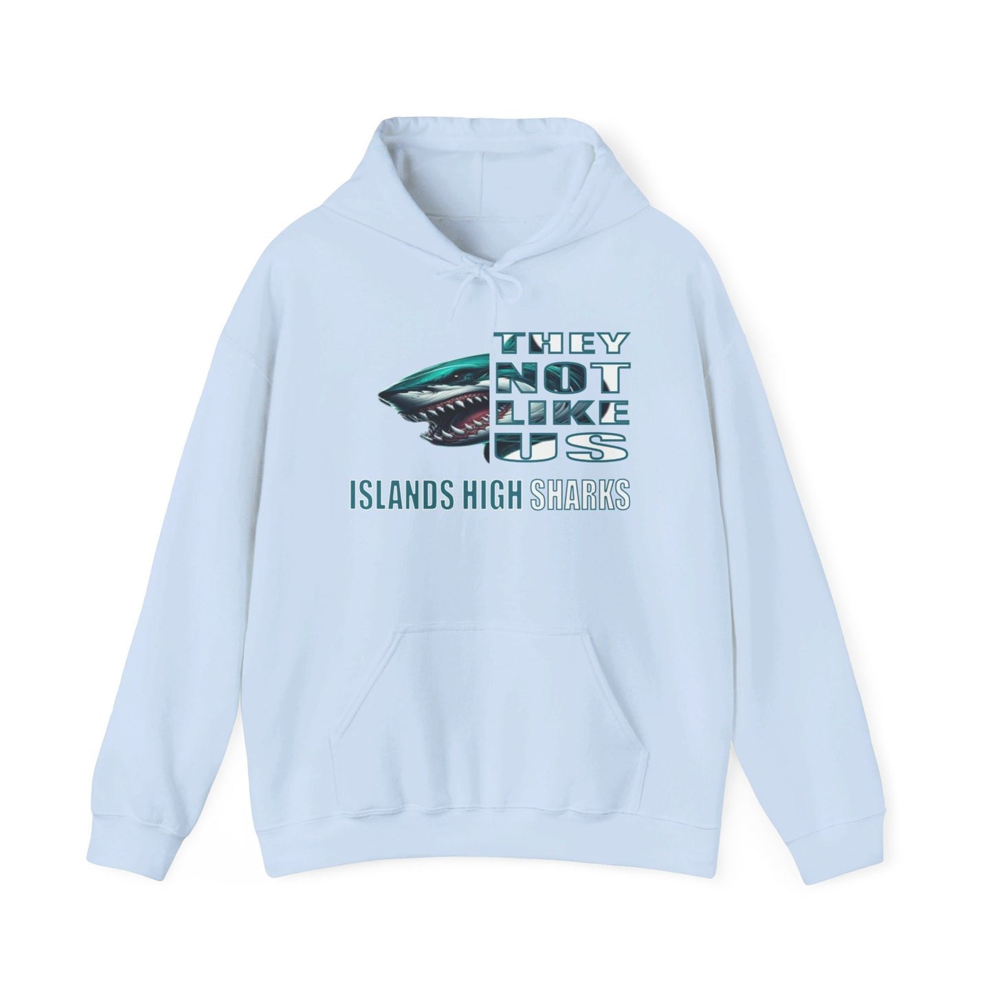 Unisex Heavy Blend™ Hooded Sweatshirt "They Not Like Us" Islands High Sharks-Adult