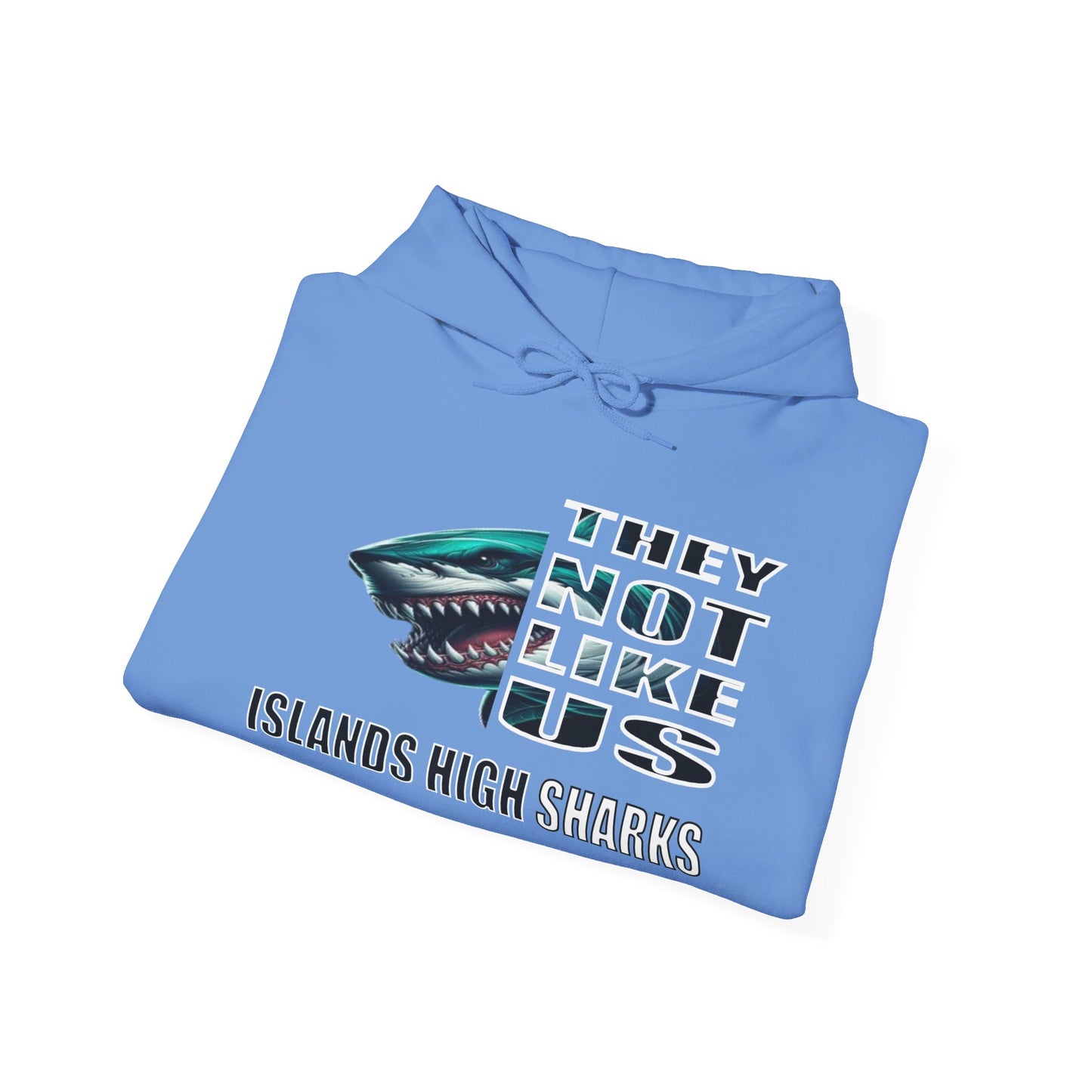 Unisex Heavy Blend™ Hooded Sweatshirt "They Not Like Us" Islands High Sharks-Adult