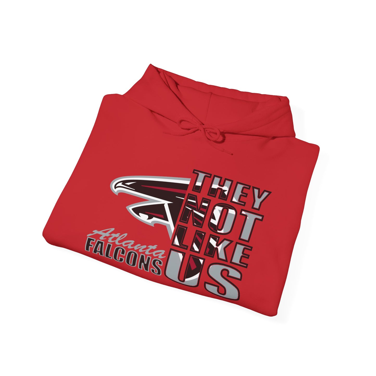 Unisex Heavy Blend™ Hooded Sweatshirt "They Not Like Us" Atlanta Falcons-Red-Adult