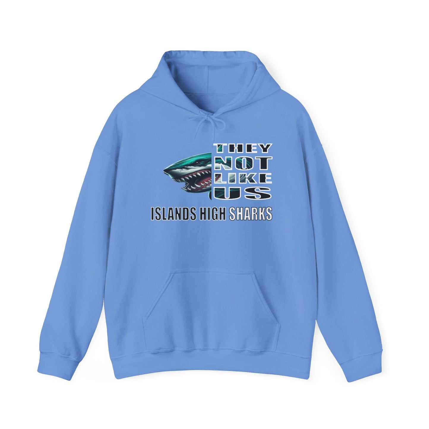 Unisex Heavy Blend™ Hooded Sweatshirt "They Not Like Us" Islands High Sharks-Adult